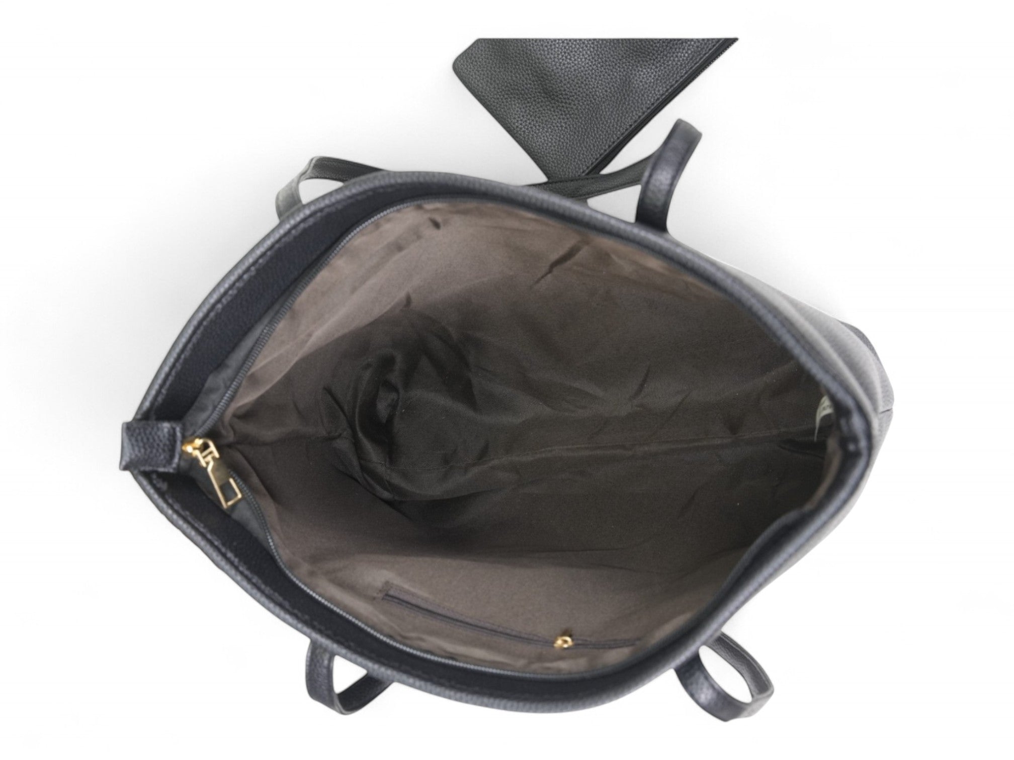 Black carry all tote with wallet