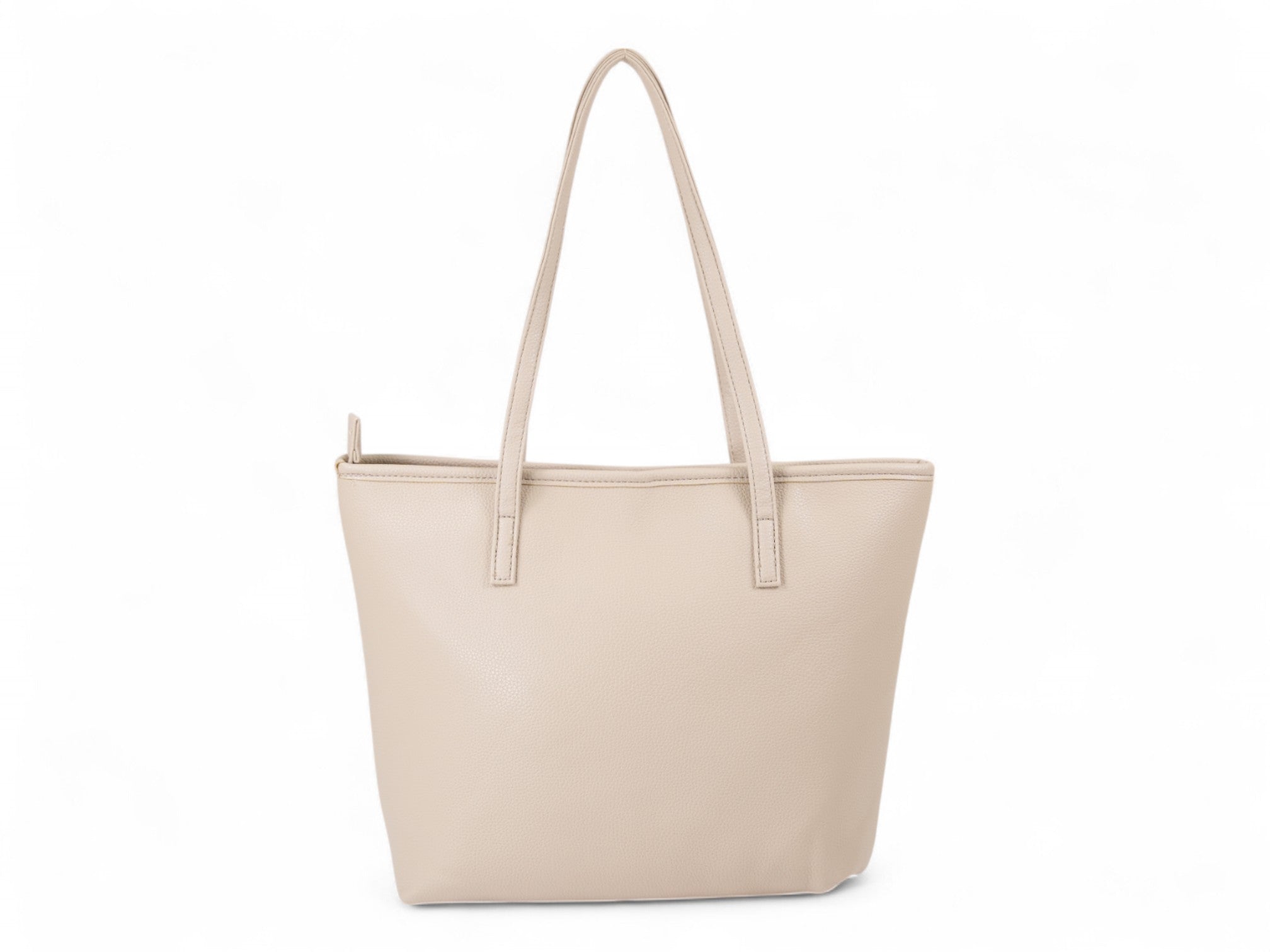 Taupe carry all tote with wallet