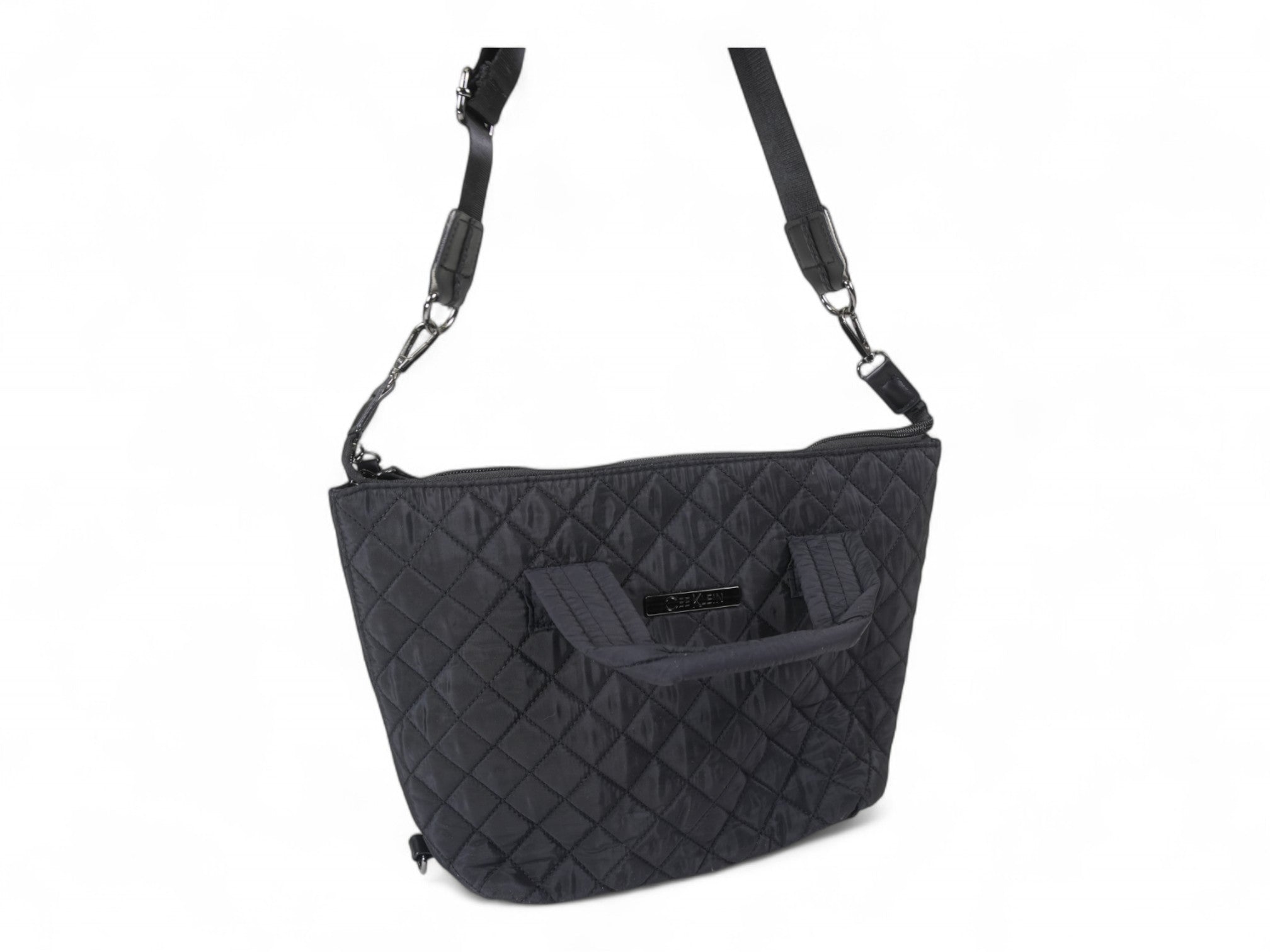 Black Quilted Tote Bag