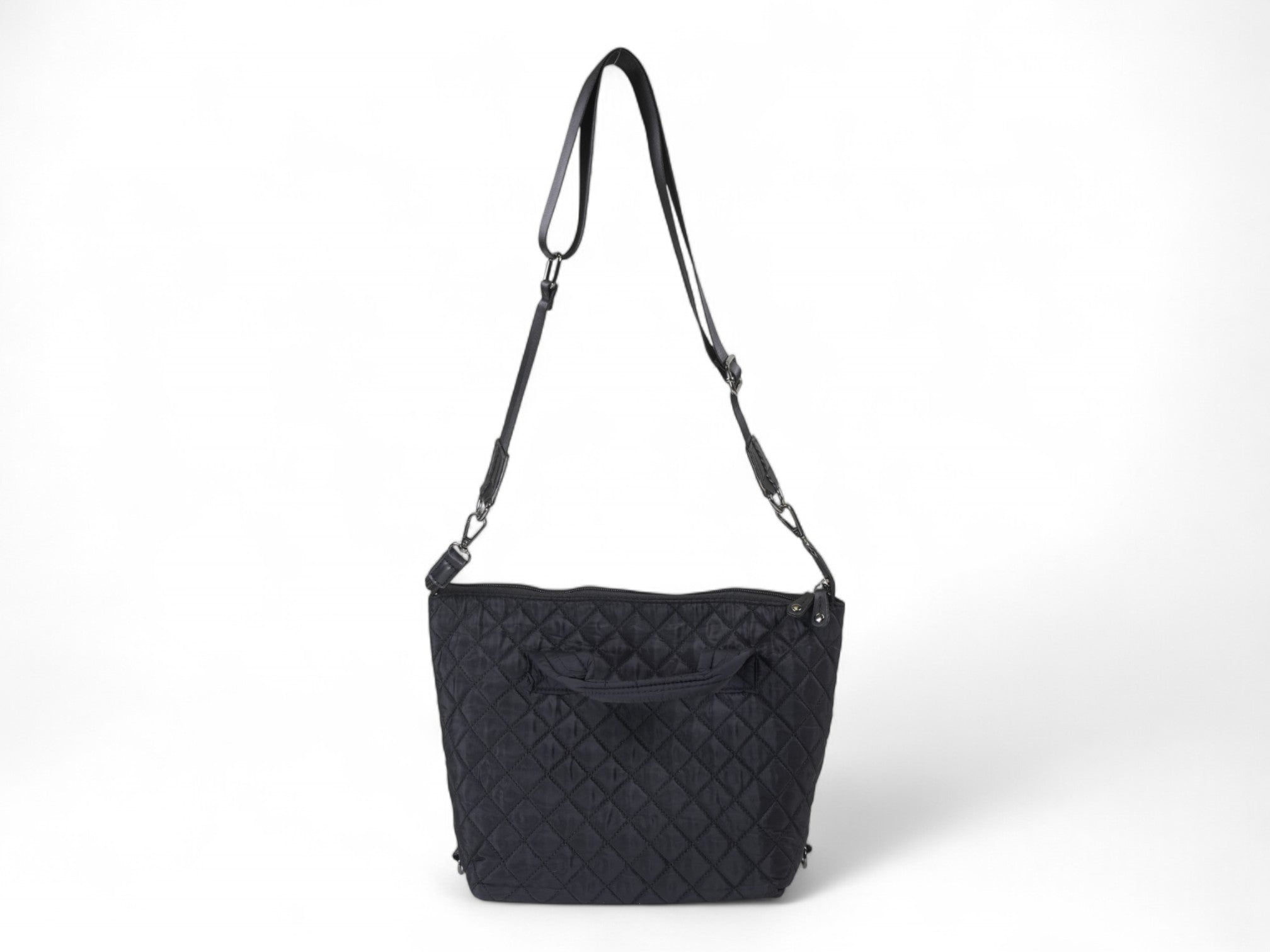 Black Quilted Tote Bag