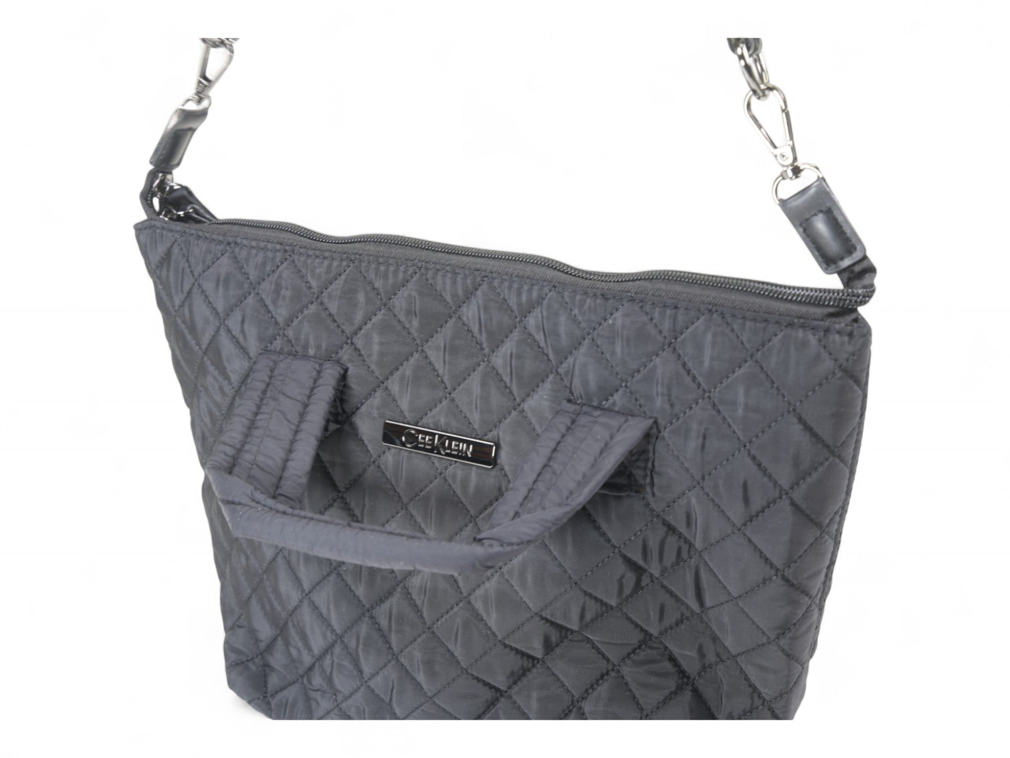 Black Quilted Tote Bag