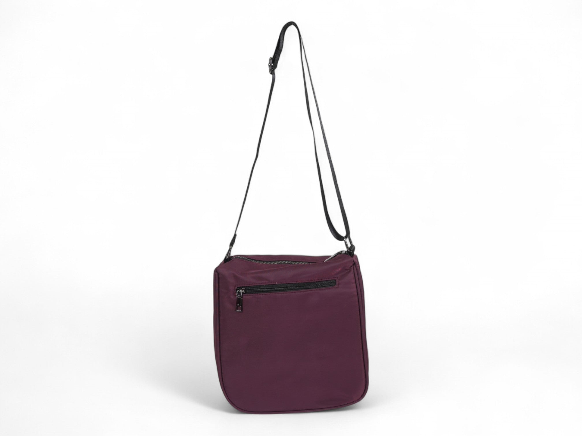 Burgundy Nylon Crossbody