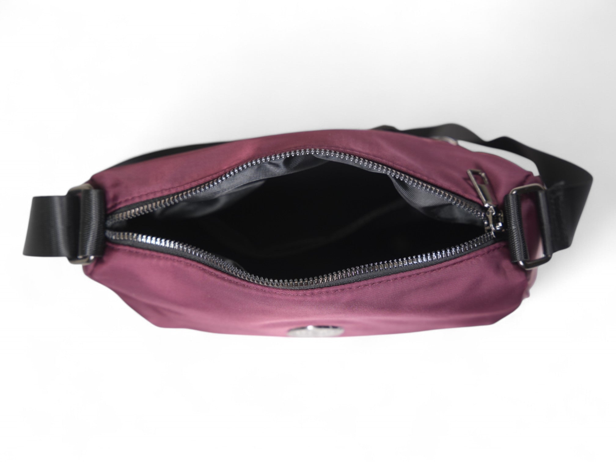 Burgundy Nylon Crossbody