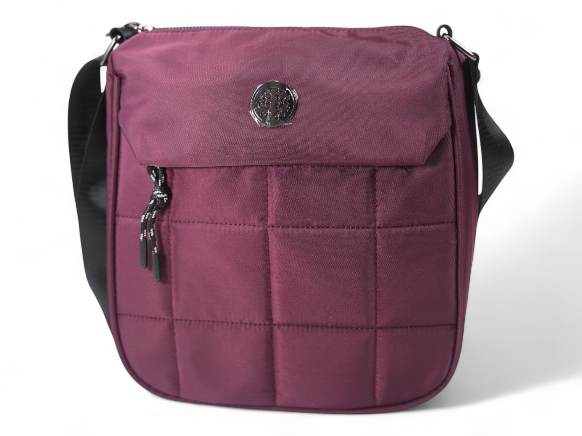 Burgundy Nylon Crossbody