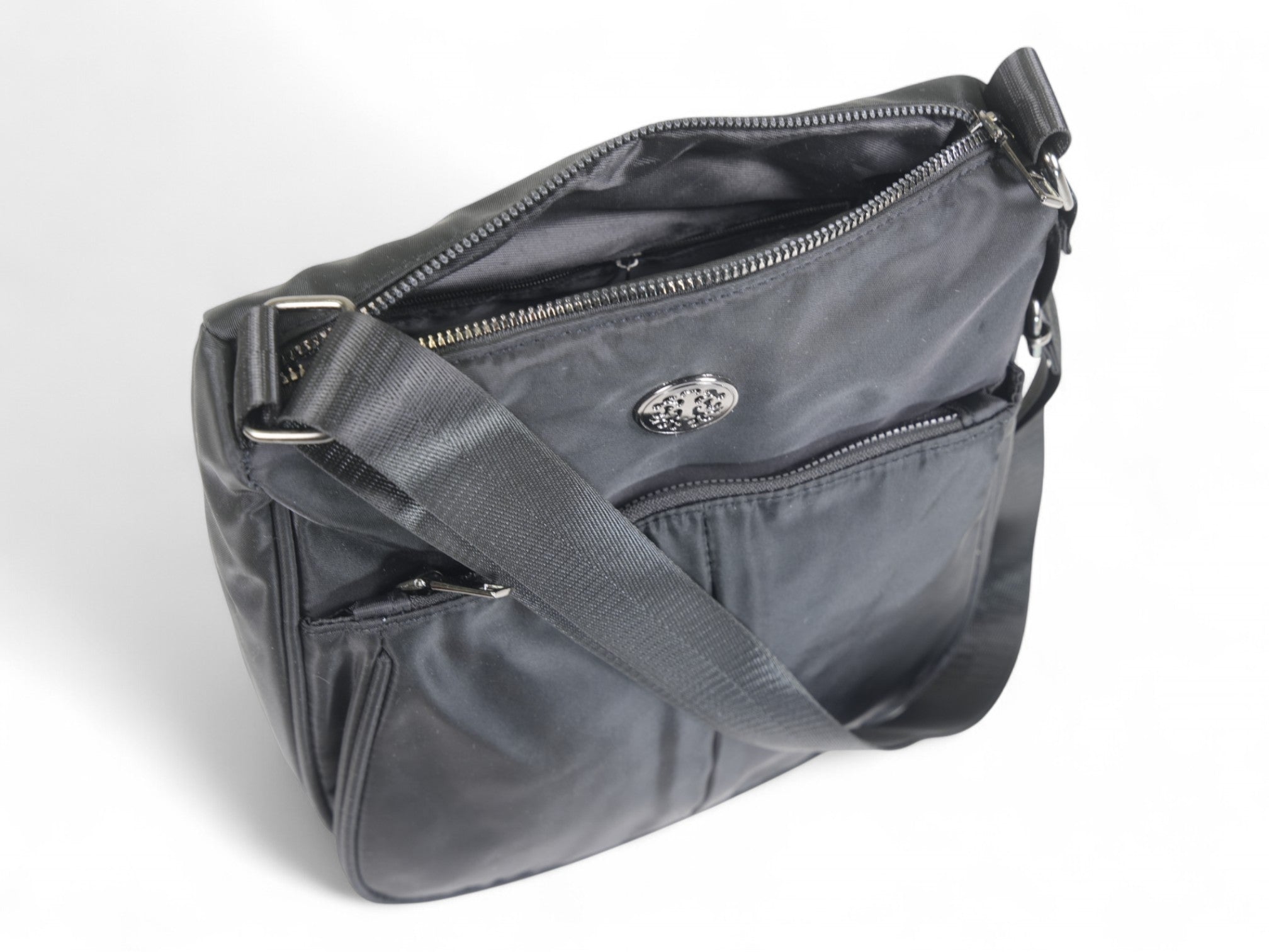 Black Nylon Crossbody