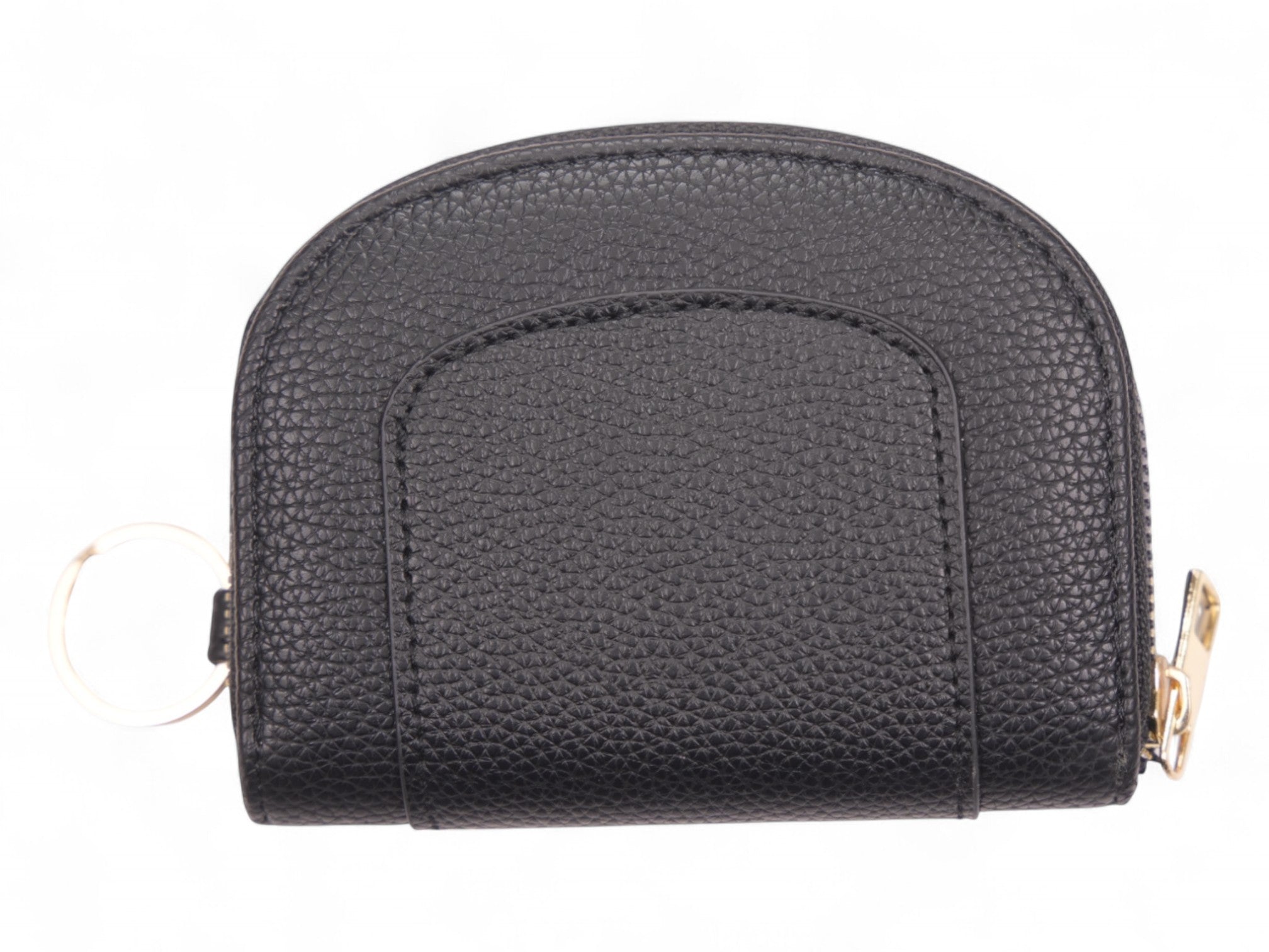 Daisy Fuentes Black Curved Zip Wallet