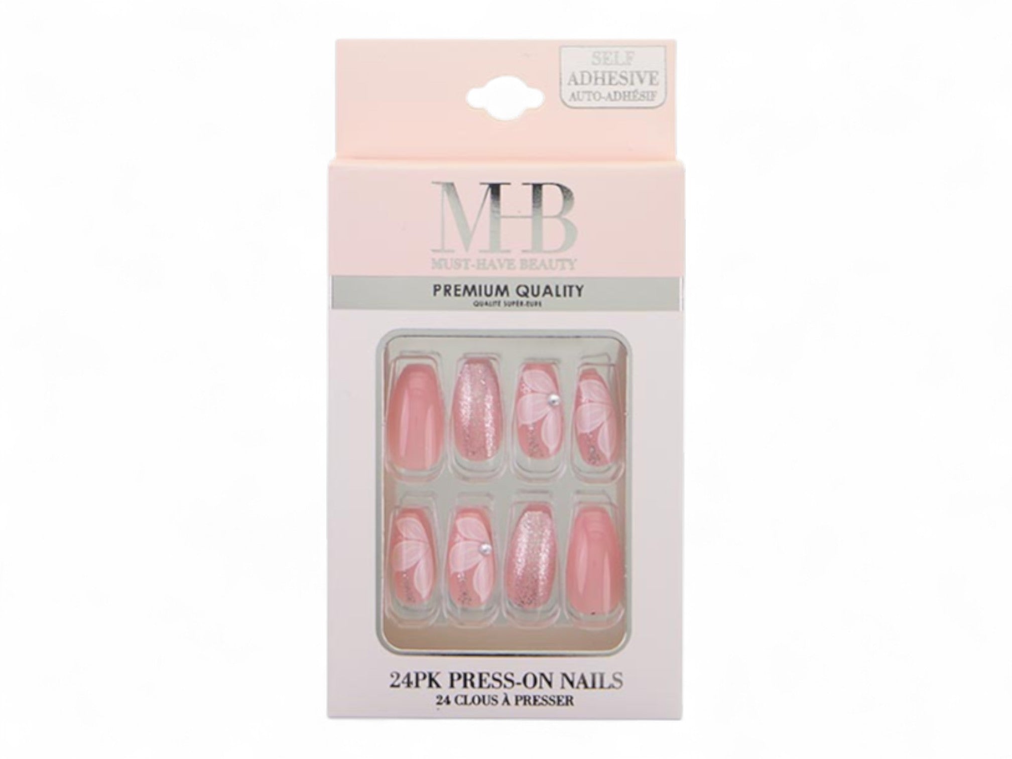 Flower Press on Nails- 24 PC