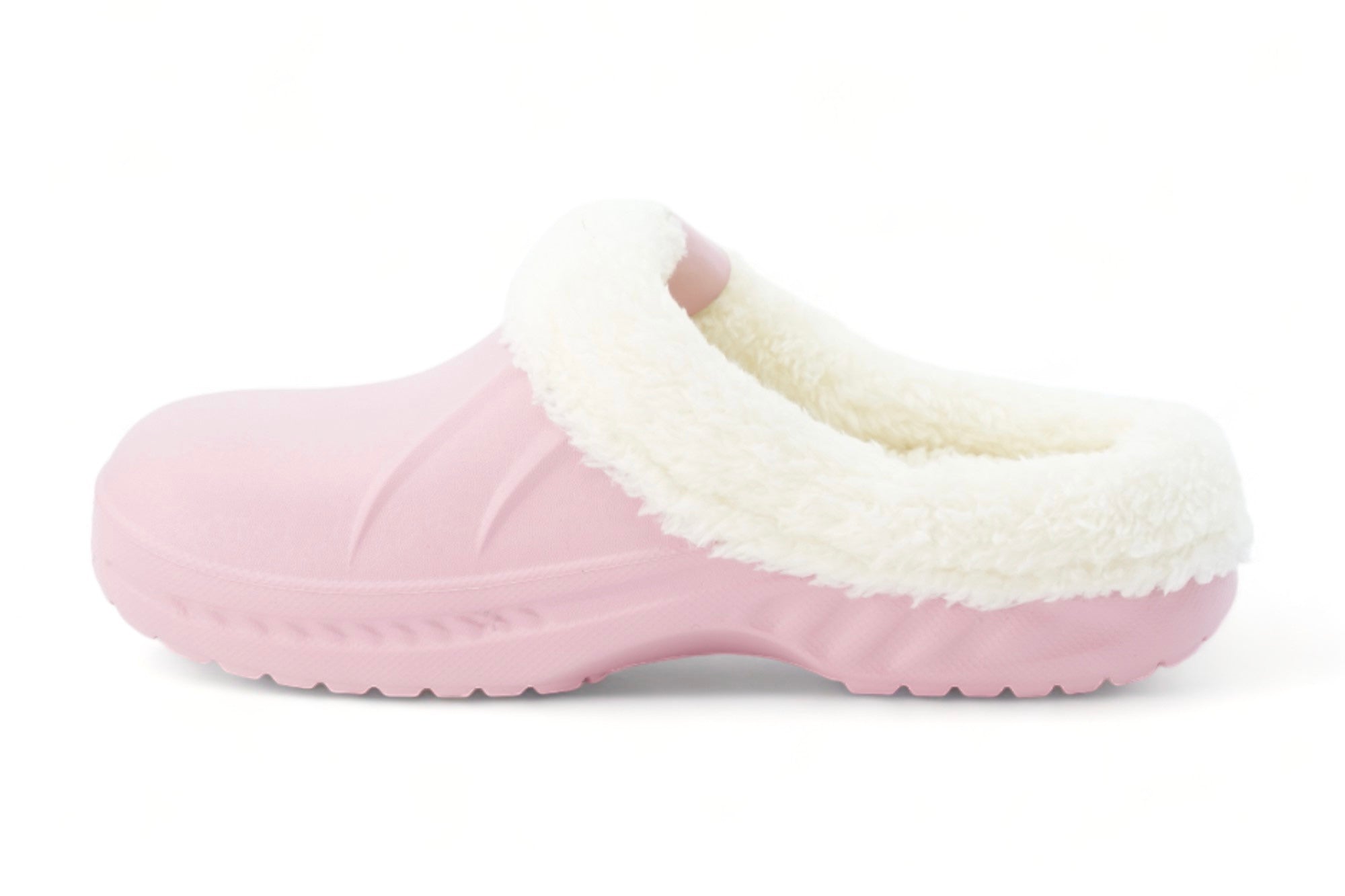 Women's Pink Fleece Lined Slide Slipper