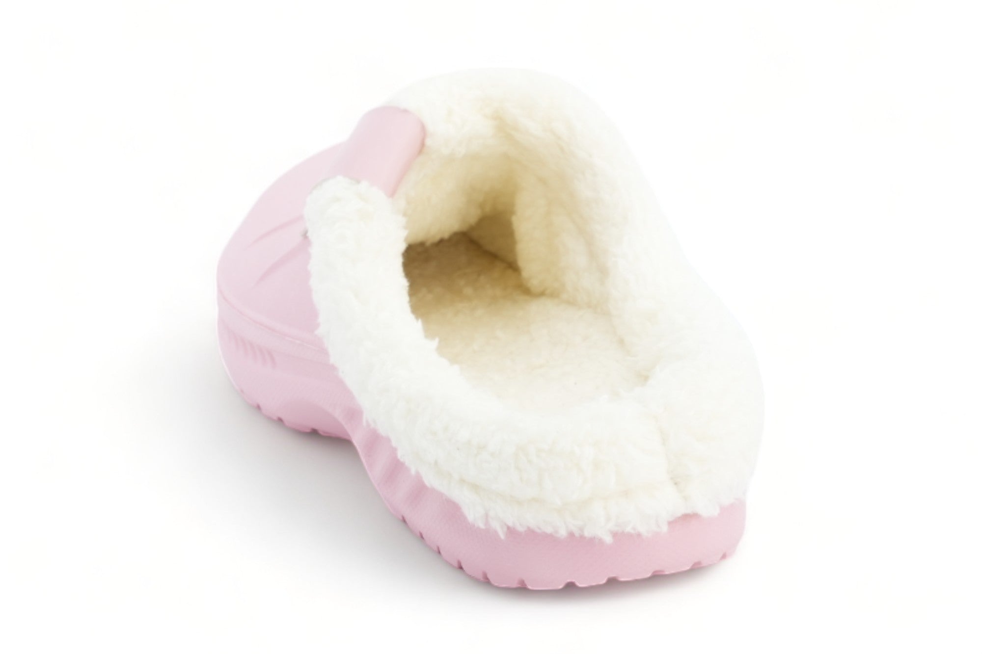 Women's Pink Fleece Lined Slide Slipper