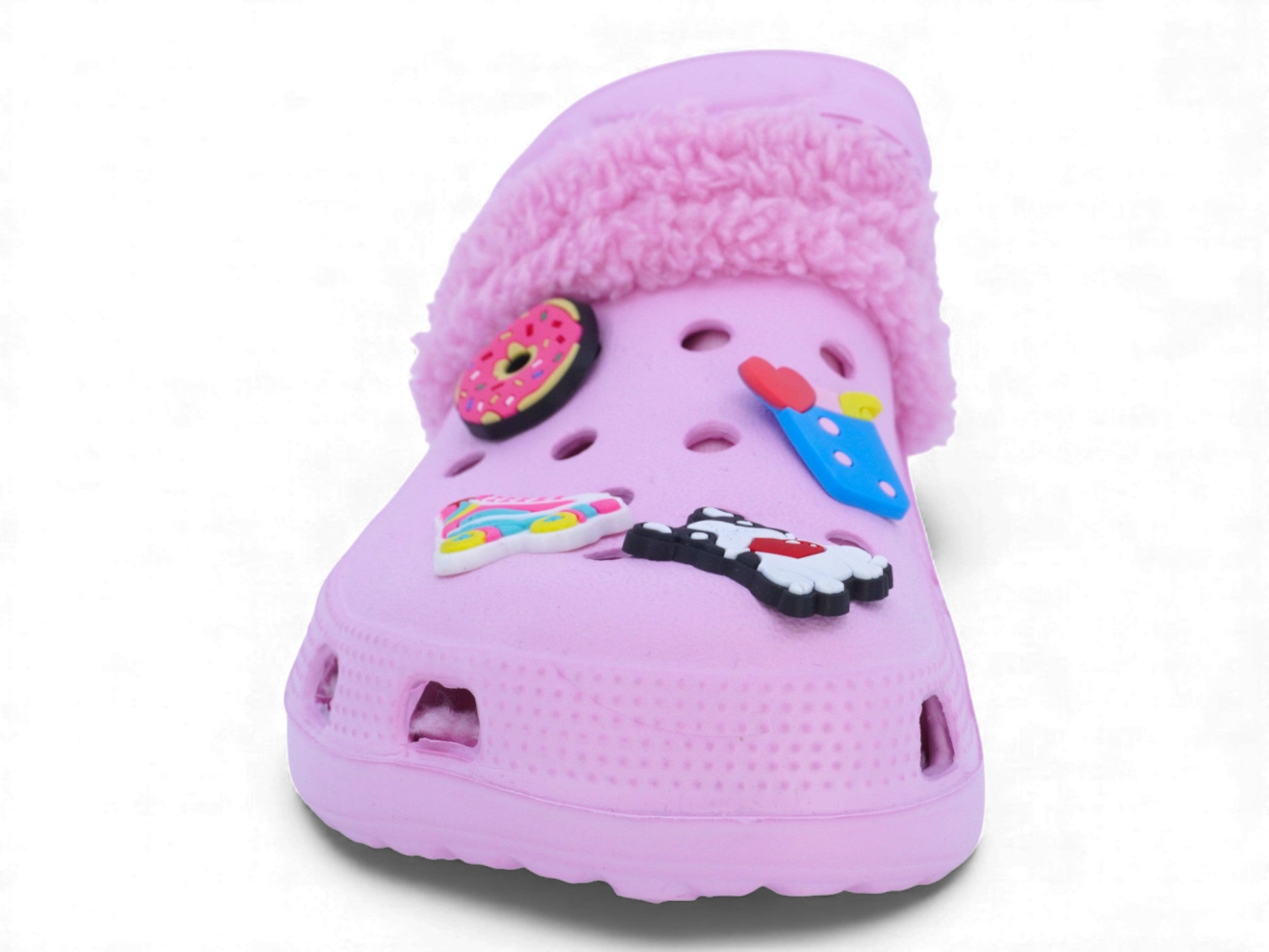 Girls' Pink Charm Fleece-Lined Clog