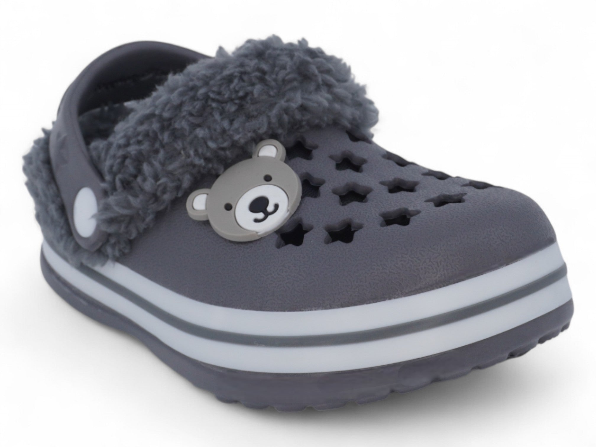 Boys' Gray Bear Clog