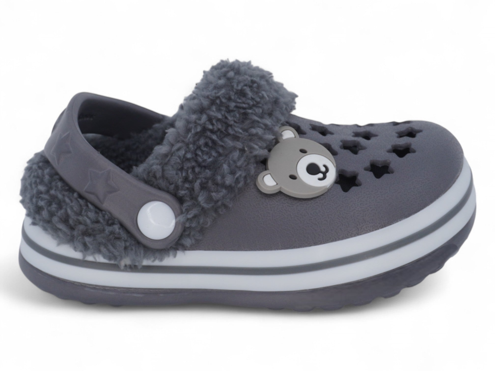 Boys' Gray Bear Clog