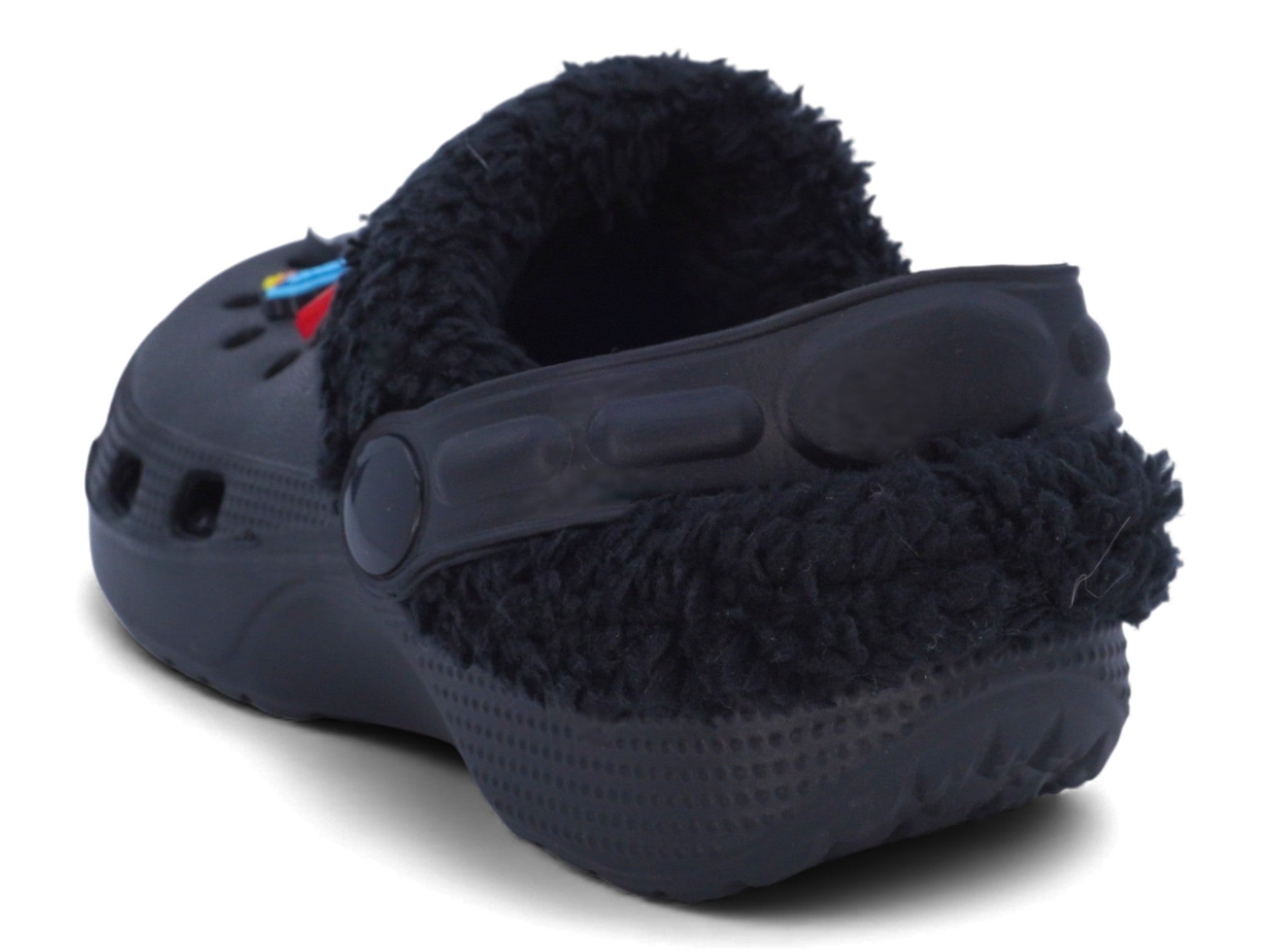 Boys' Black Charm Fleece-Lined Clog