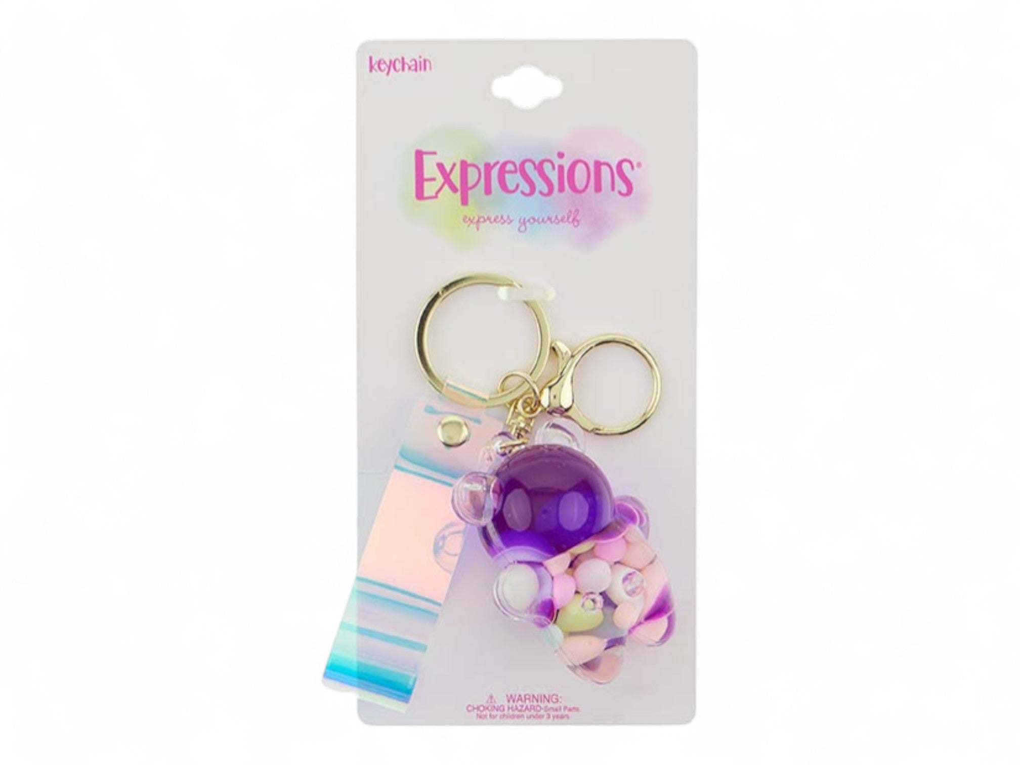 Purple Bear Keychain