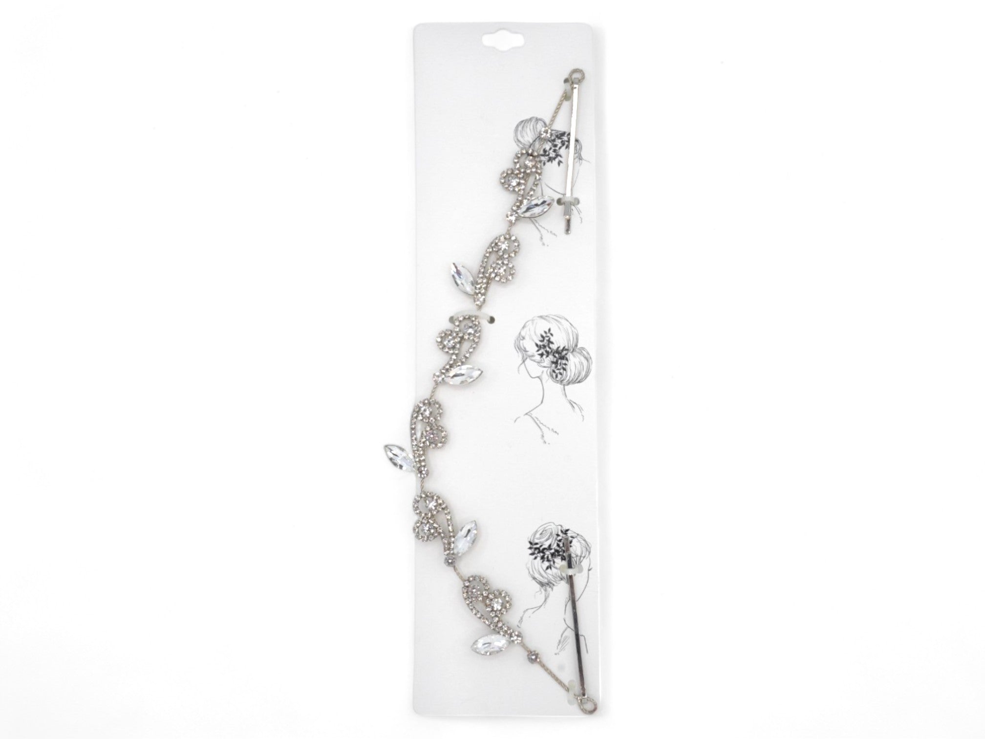 Women's Silver Rhinestone Hair Vine