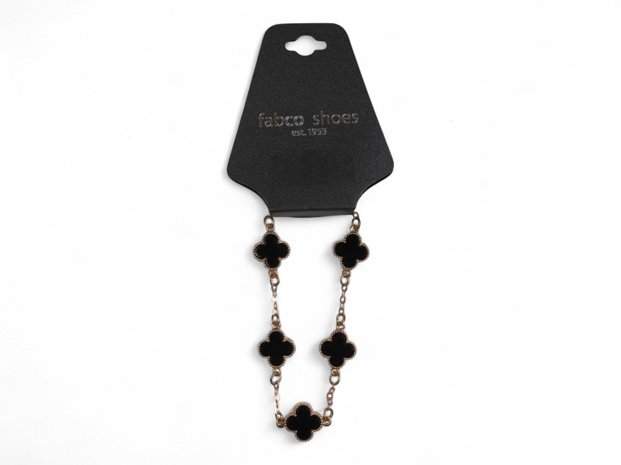 Black & Gold Clover Bracelet