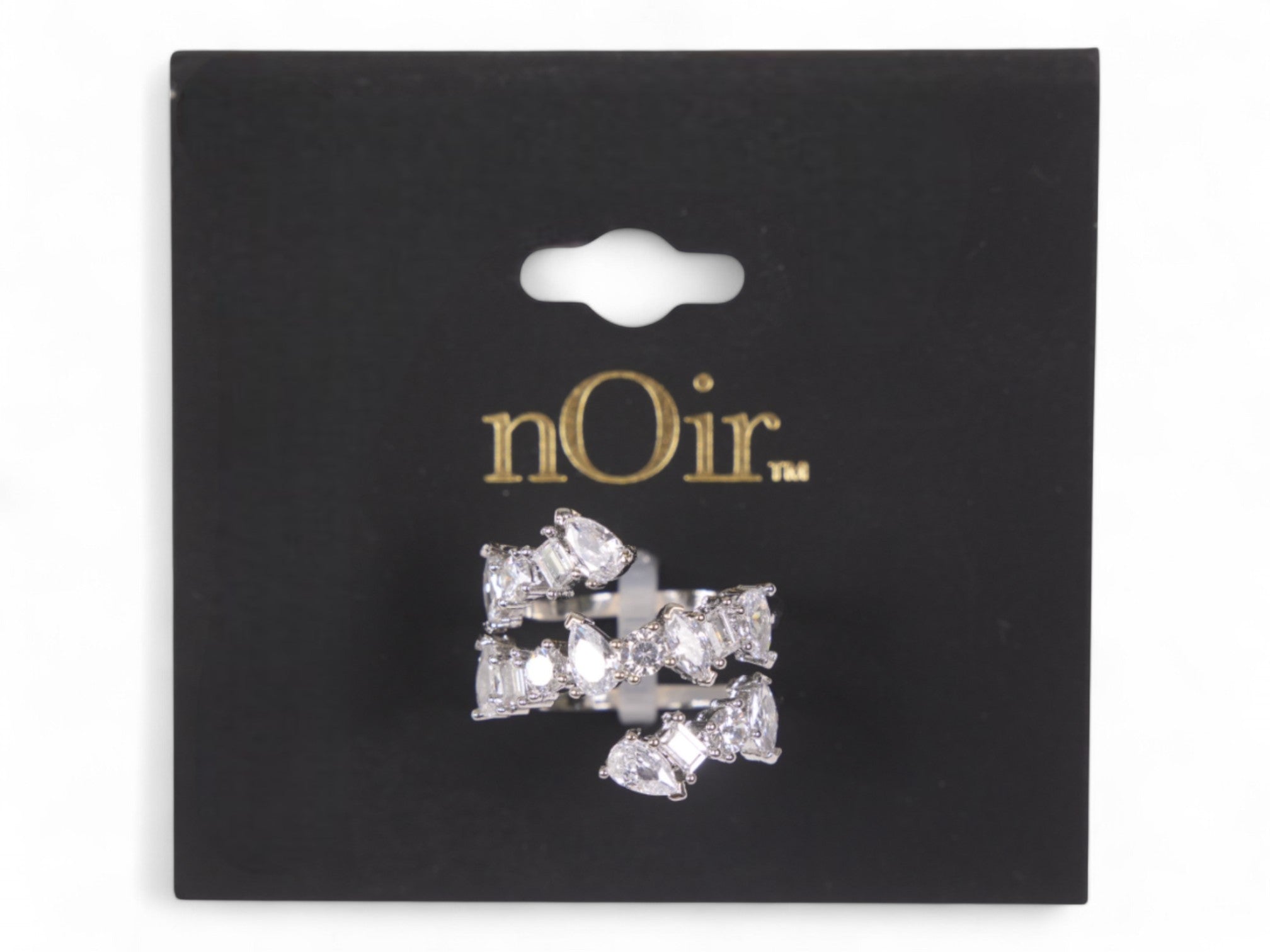 Silver Spiral Stone Ring