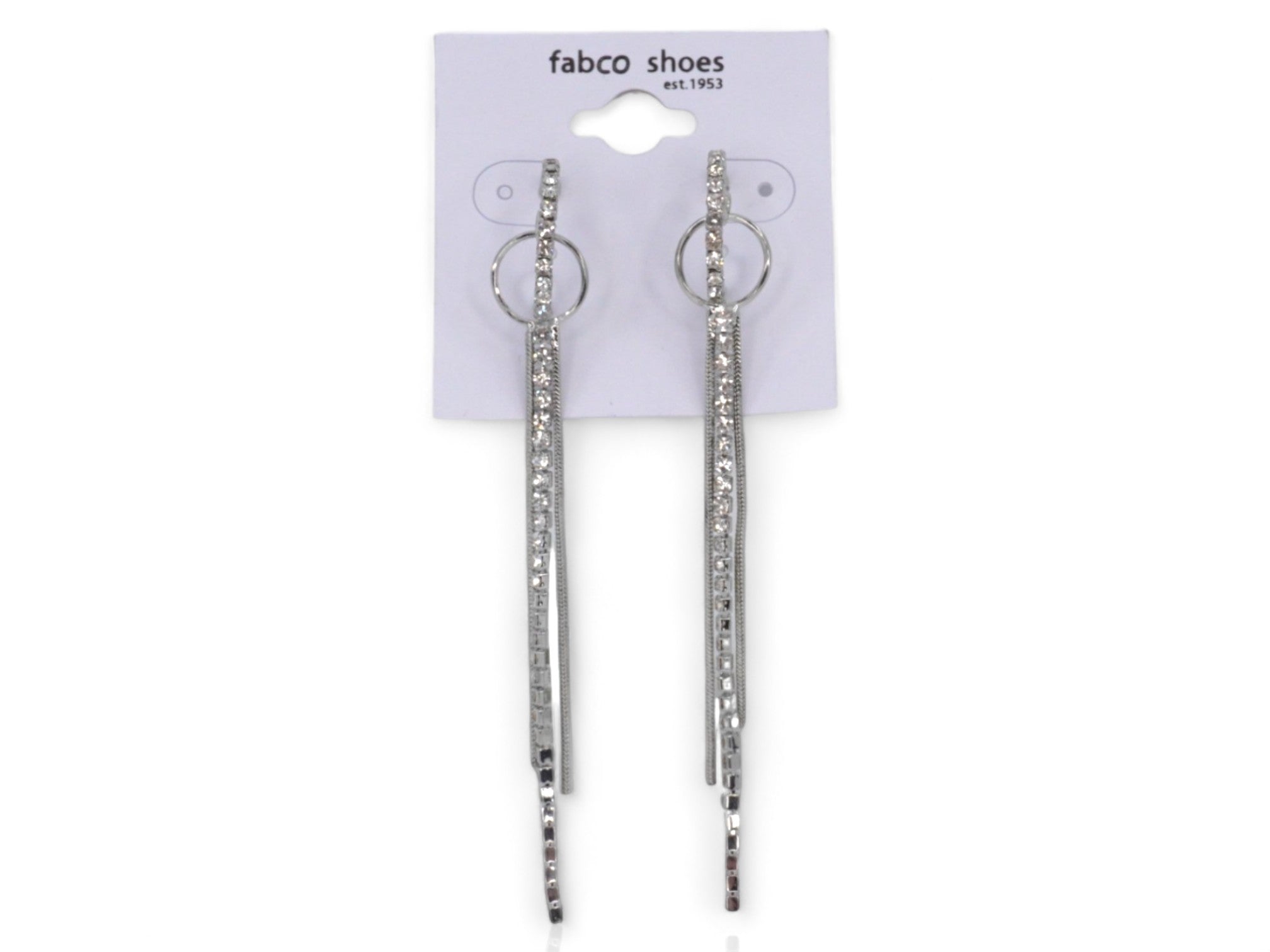 Silver Dangle Hoop Earrings