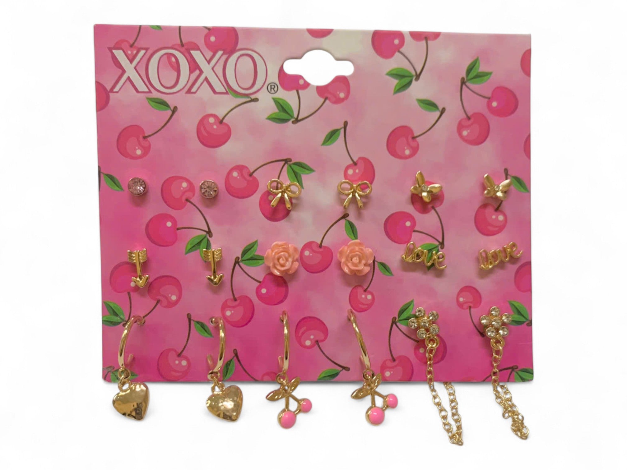 Gold Tone 9PK Earring Set