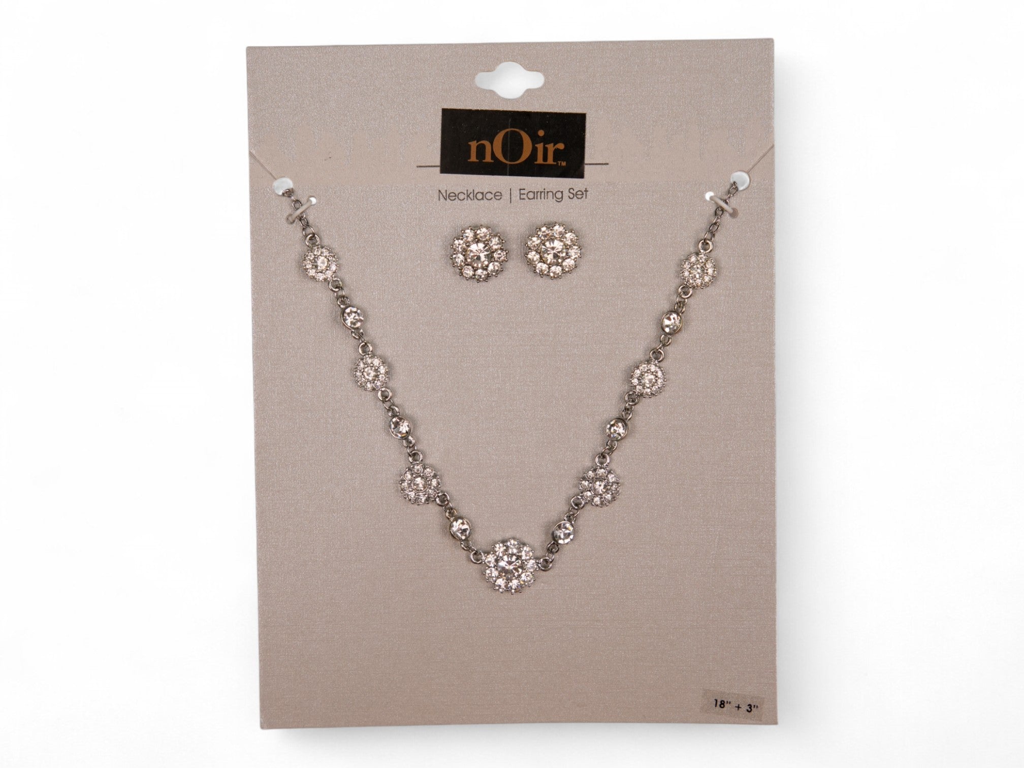 Rhinestone Necklace & Earring Social Set