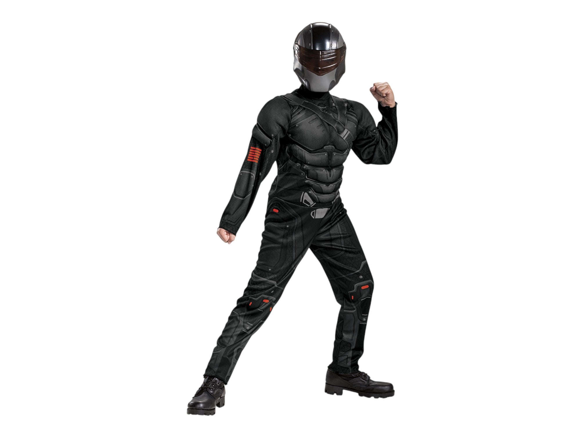 4-6 Kids GI Joe Snake Eyes Muscle Chest Child Costume