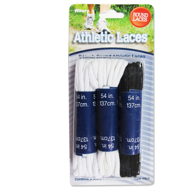 54" Round Athletic Laces - 3 Pack