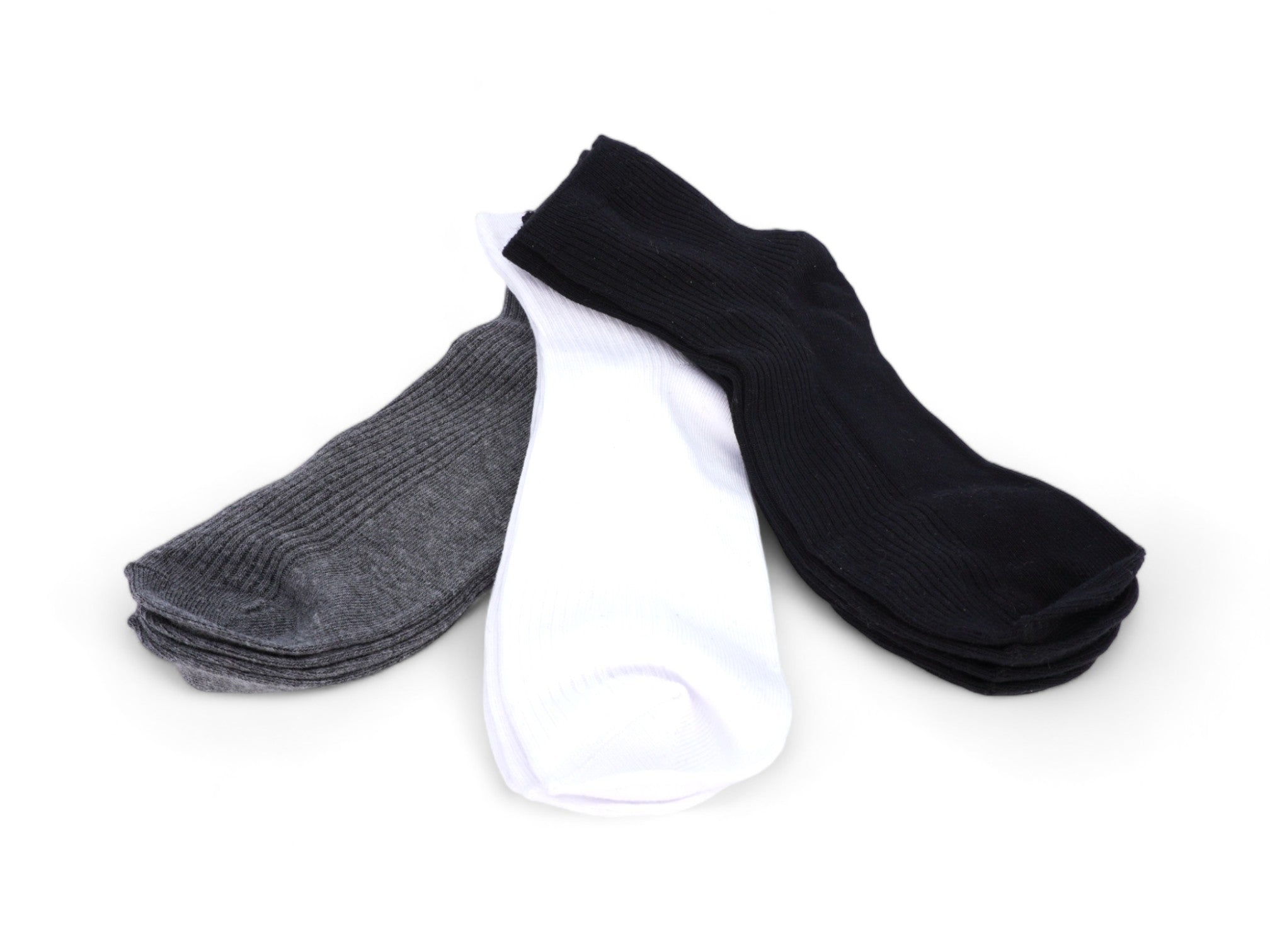 Women's Ribbed Quarter Socks - 6 Pairs