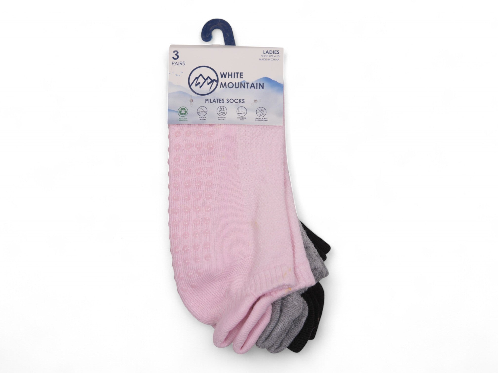 Women's No Show Pilates Socks - 3 Pairs