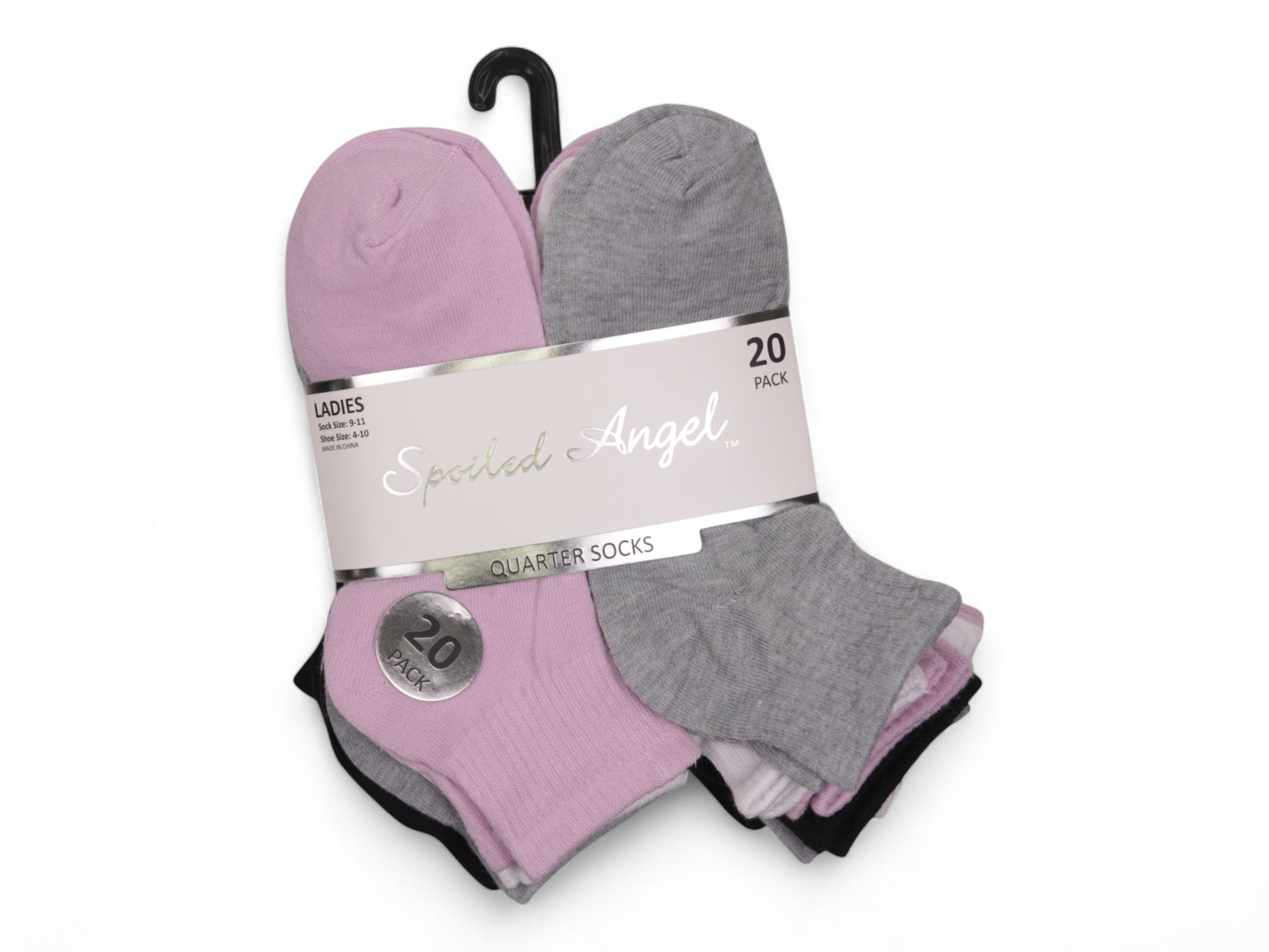 Women's Spoiled Angel Quarter Socks - 20 Pairs