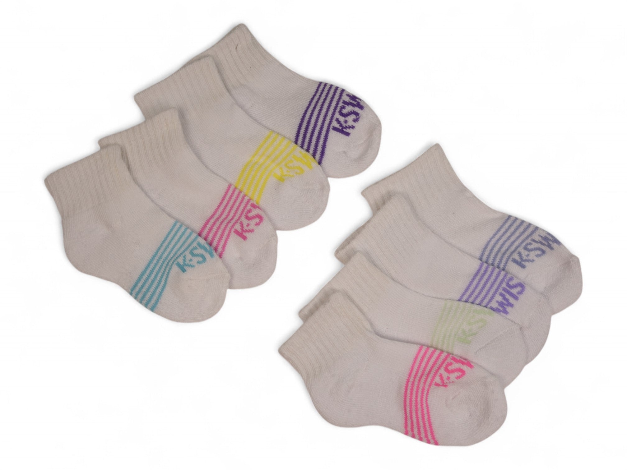 Kswiss baby girl multi color 10 pairs cushion quarter socks