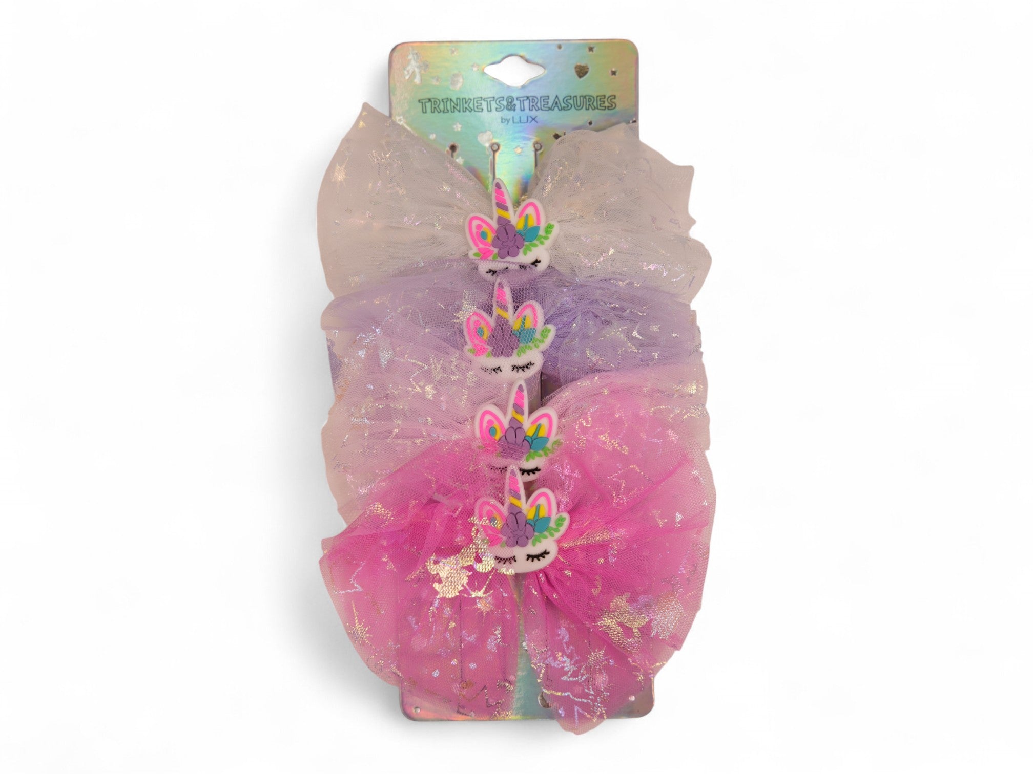 Girl's Unicorn Bows - 3 Packs