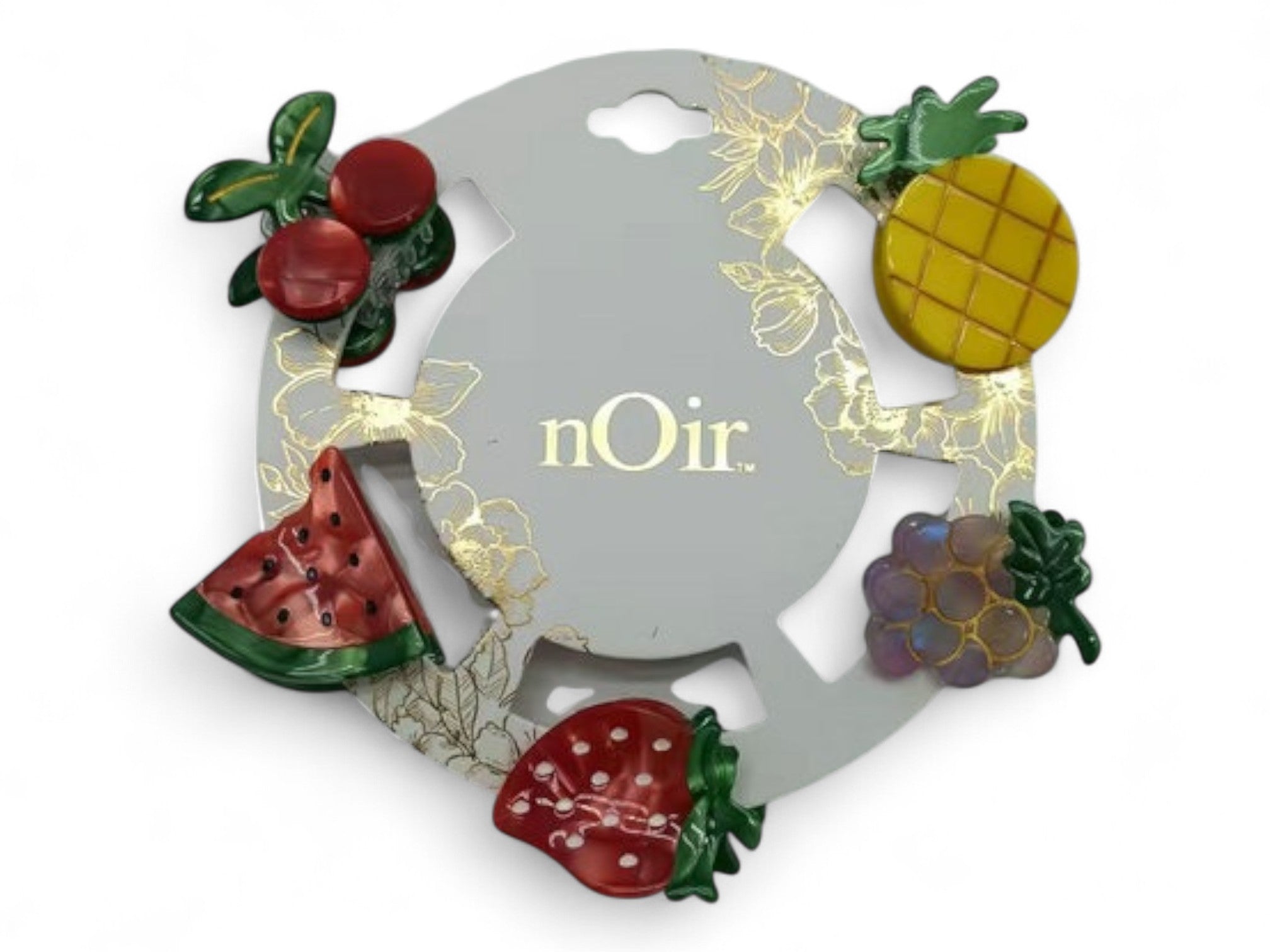 Jelly Fruit Hair Claws- 5 Pack