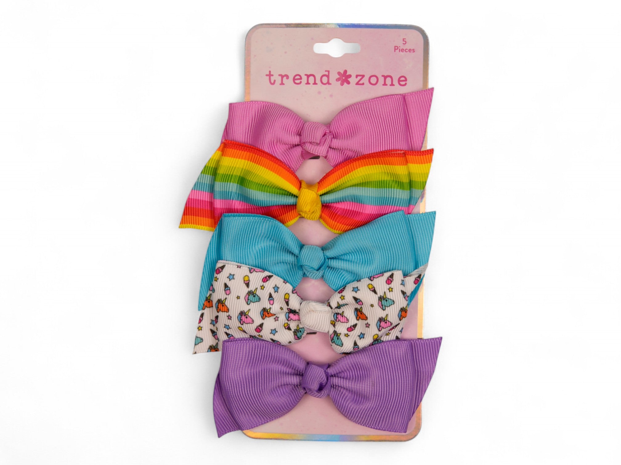 Girl's Party Bow Clips - 5 Pack