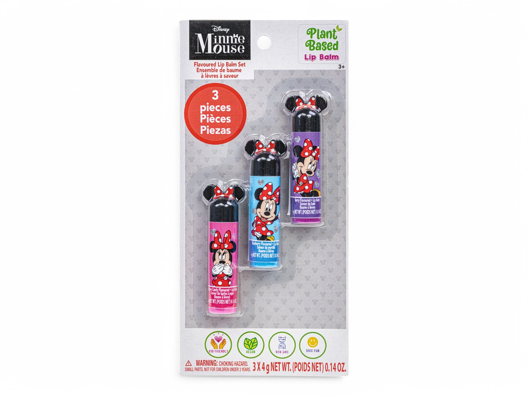 Minnie Mouse 3 pack lip balm set
