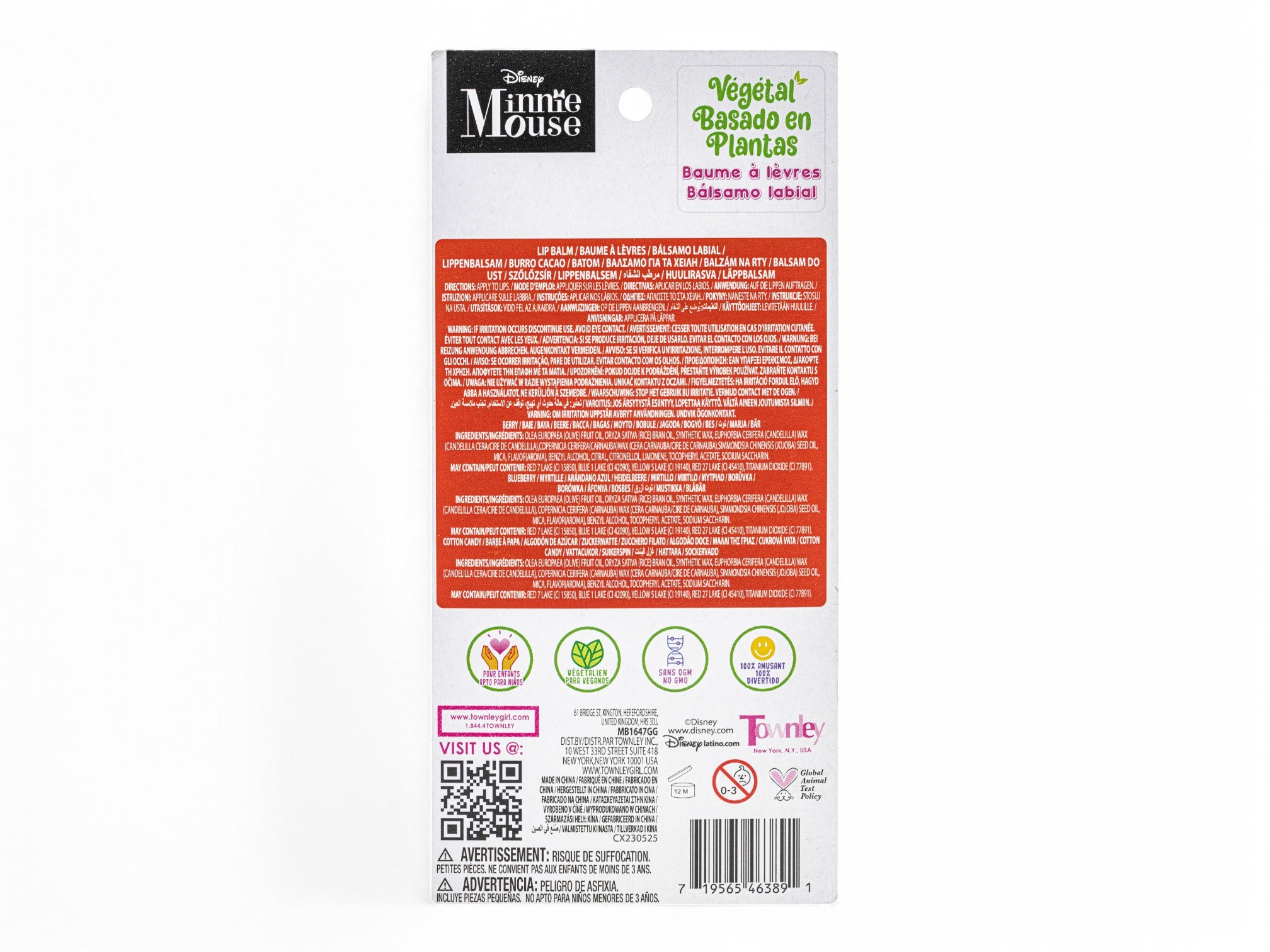 Minnie Mouse 3 pack lip balm set