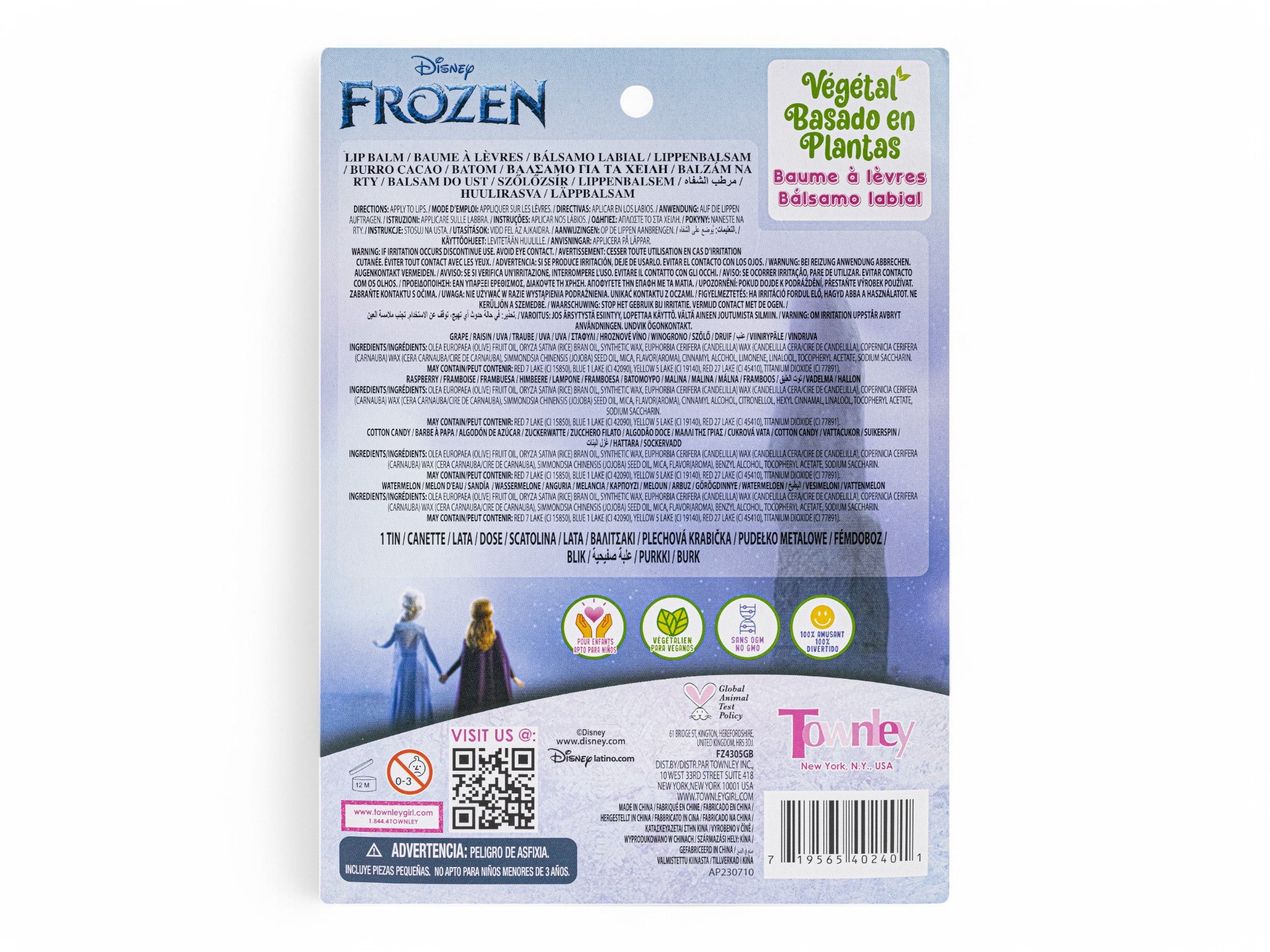 Frozen 4 pack lip balm with tin case