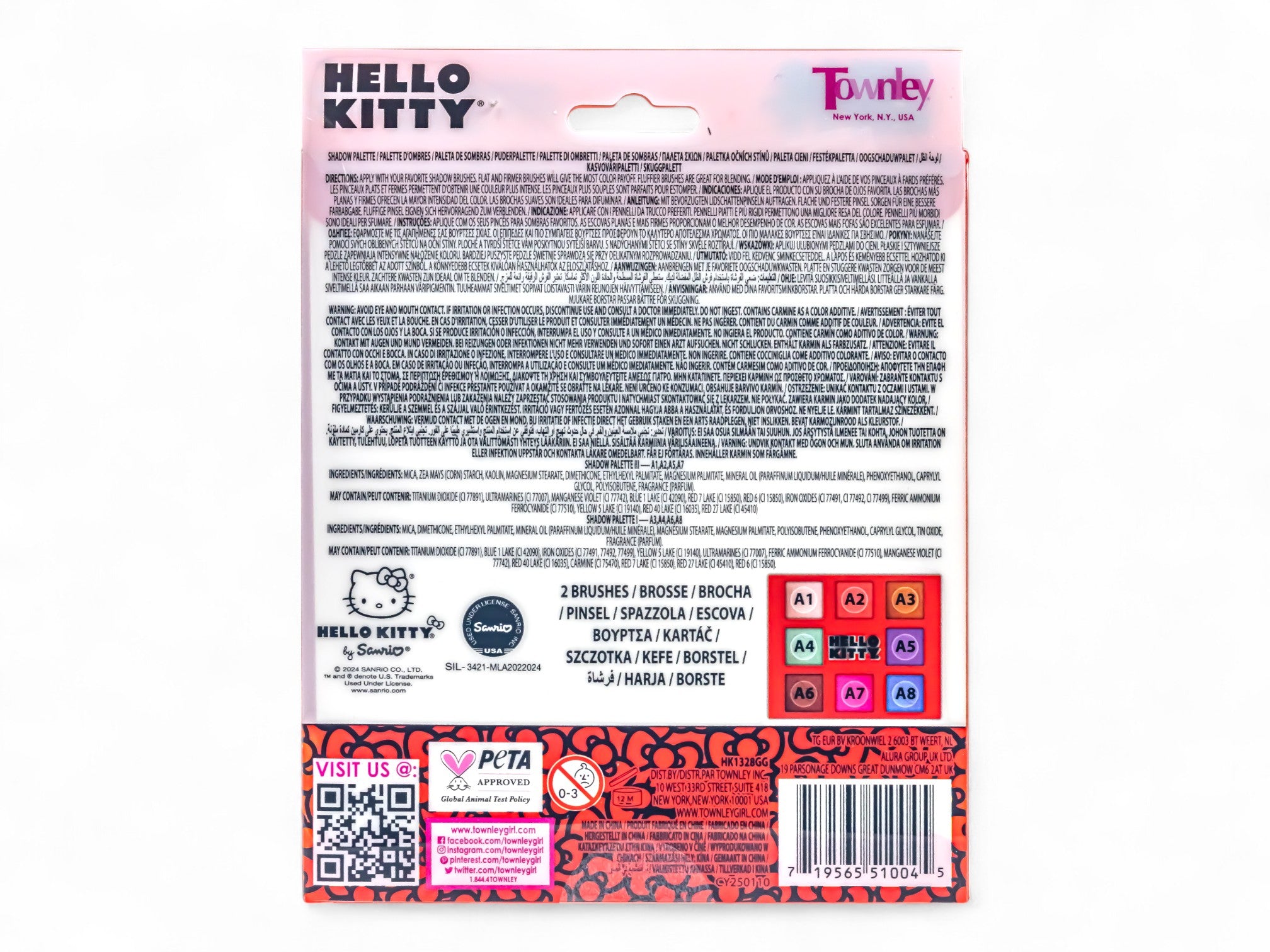 Hello Kitty Shadow Palette with Mirror