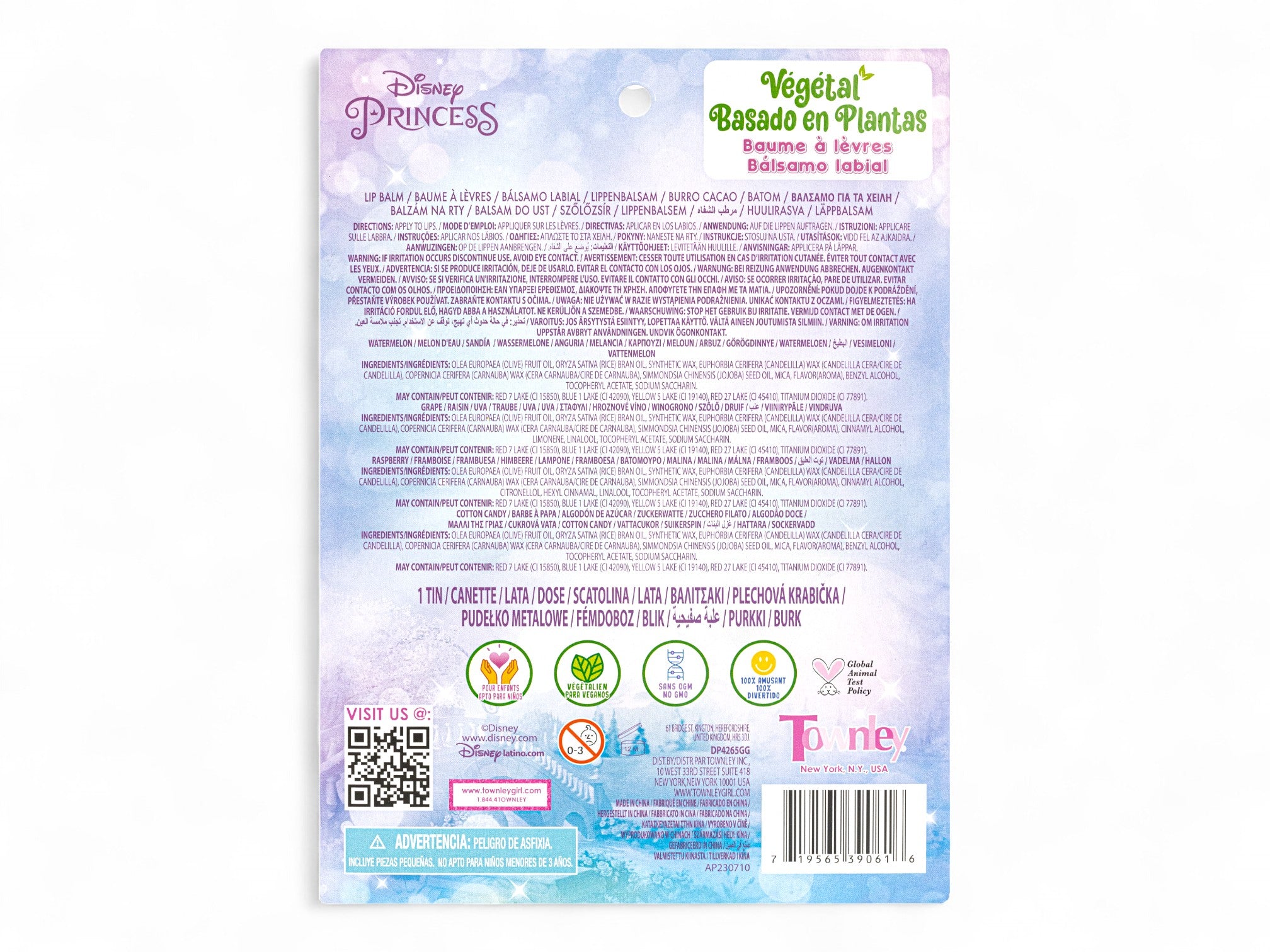 Princess 4PK Lip Balm with Tin