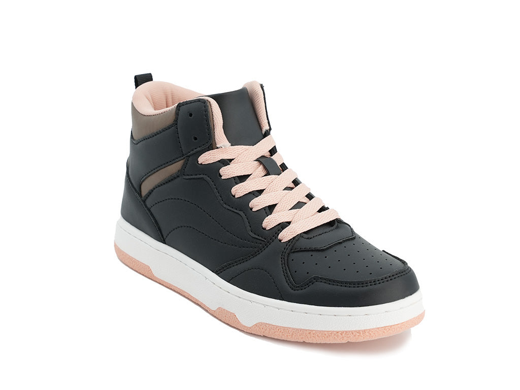 Women's Black Basketball High Top Sneaker