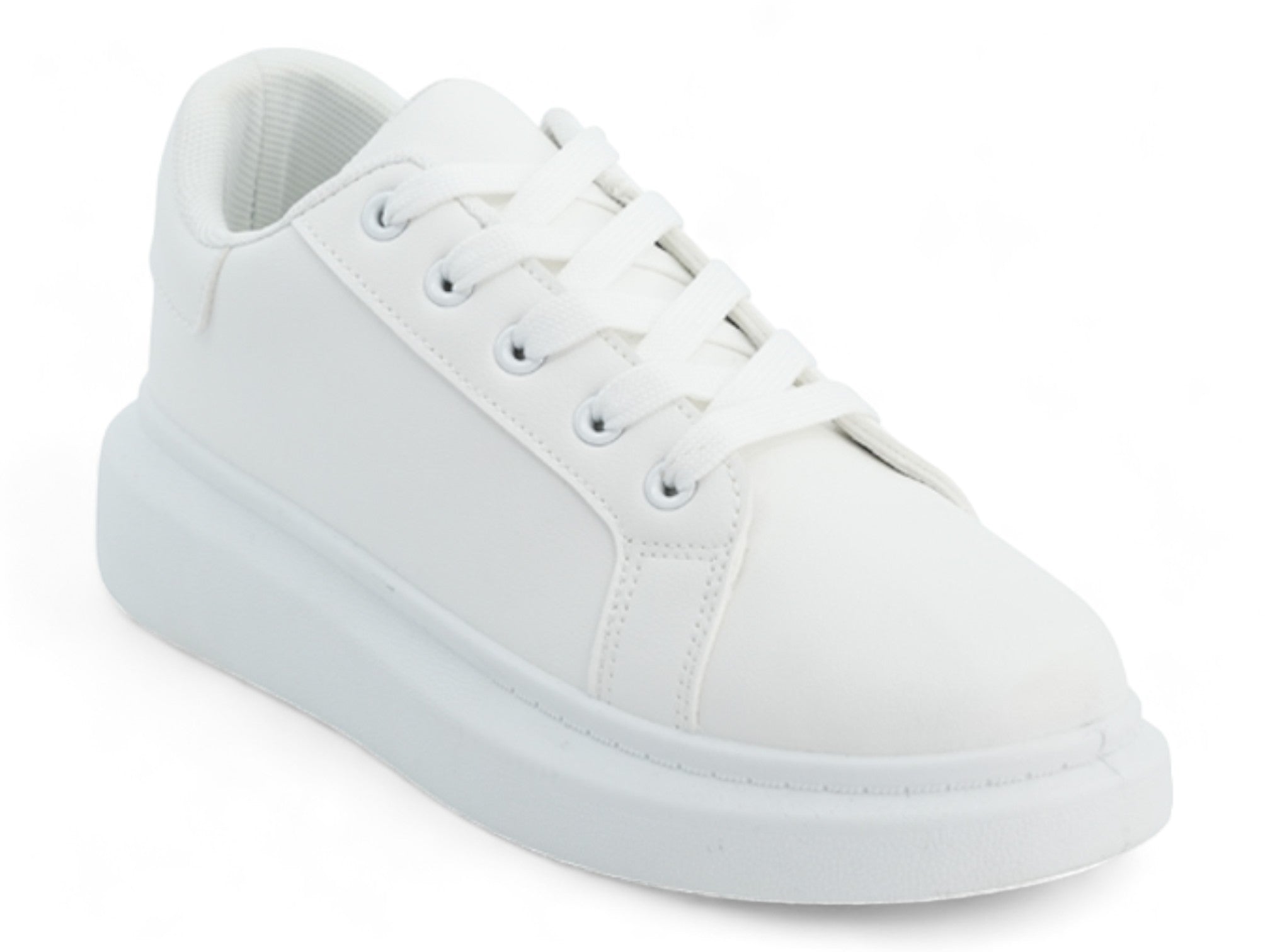 Women's Classic White Vegan Leather Causal Sneaker