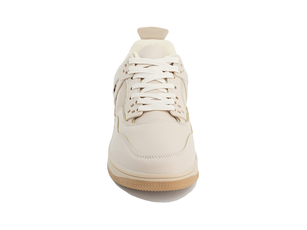 Women's Tan Netted Court Side Sneaker