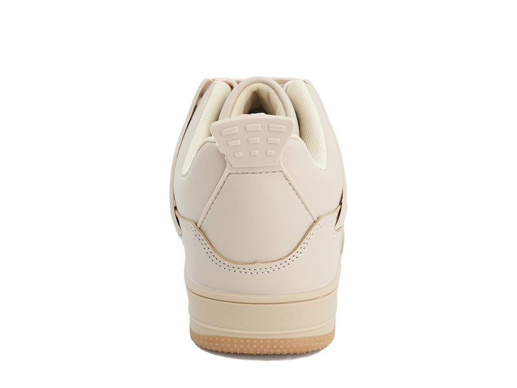 Women's Tan Netted Court Side Sneaker