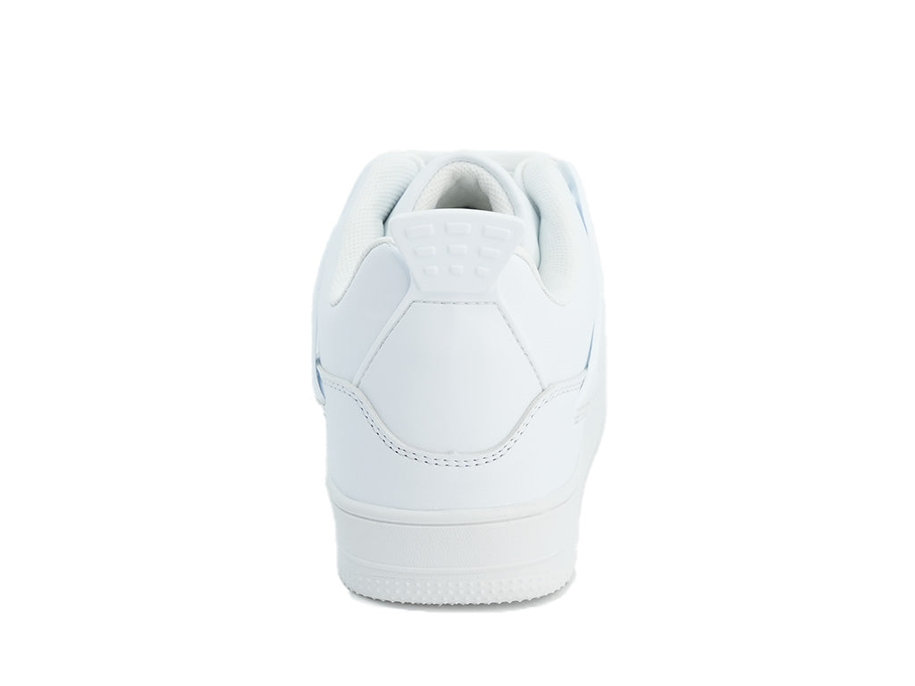 Women's White Netted Court Side Sneaker
