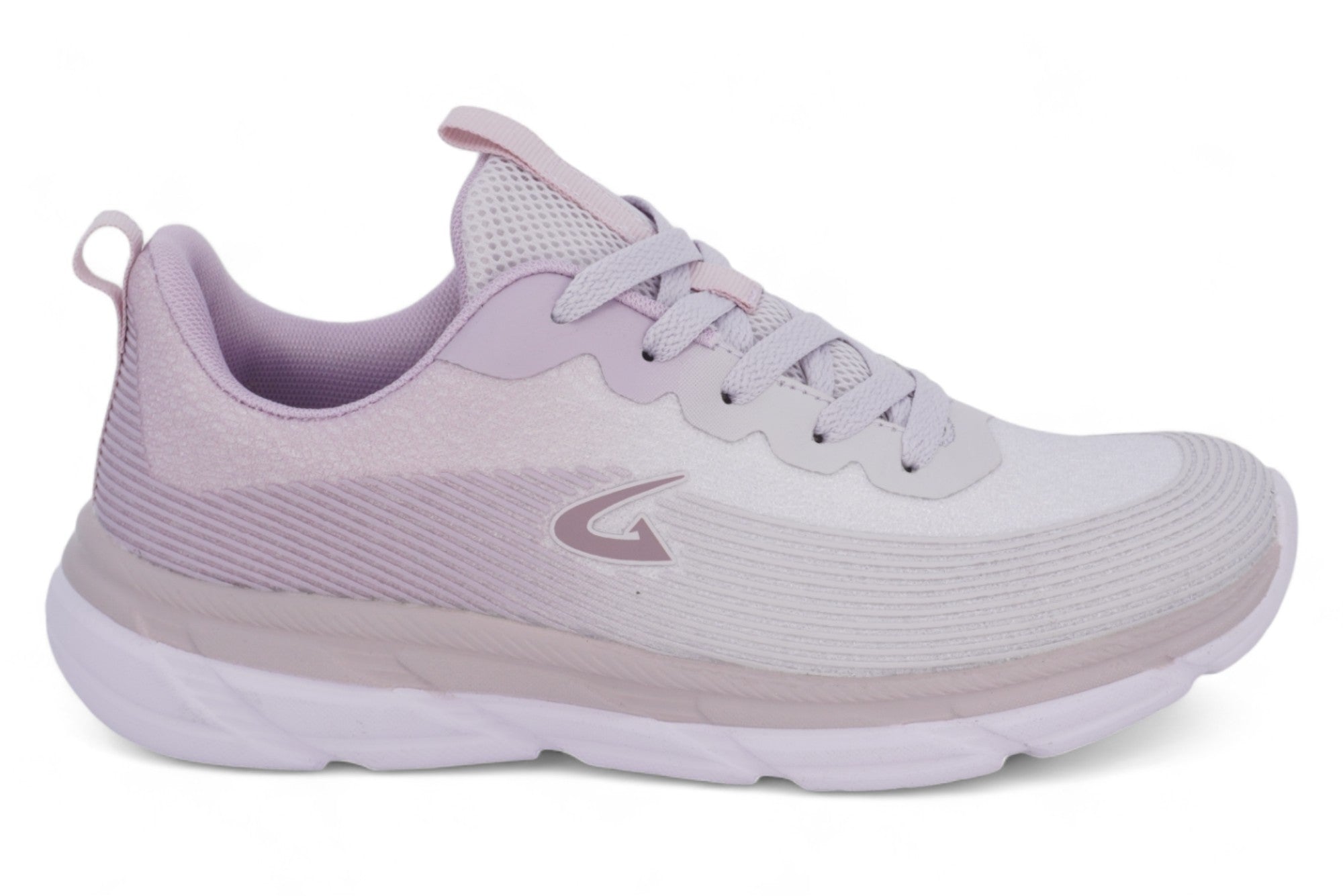 Women's White & Pink Mesh Athletic Sneaker