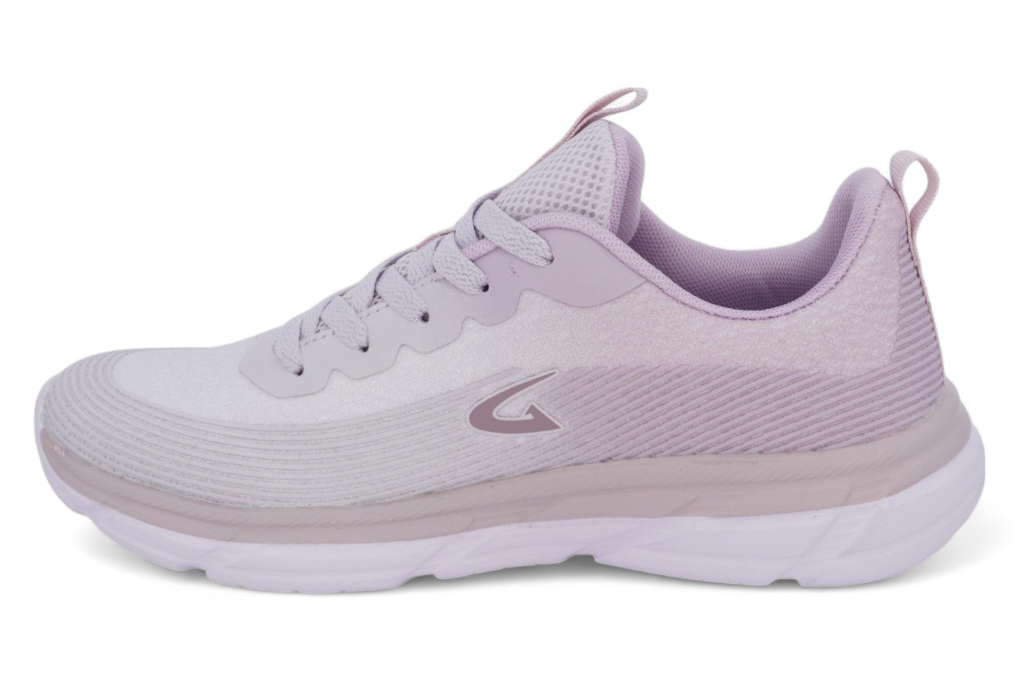 Women's White & Pink Mesh Athletic Sneaker