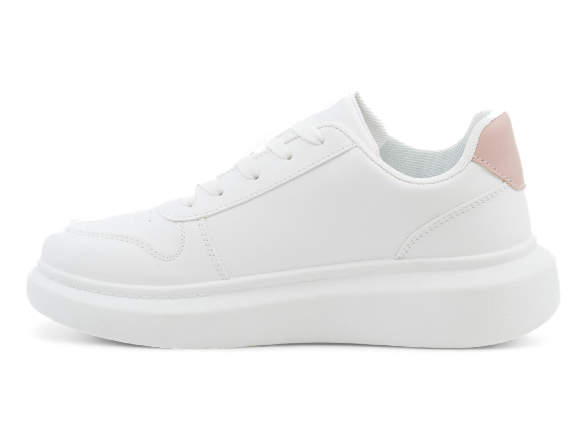 Women's White & Pink Casual Sneaker