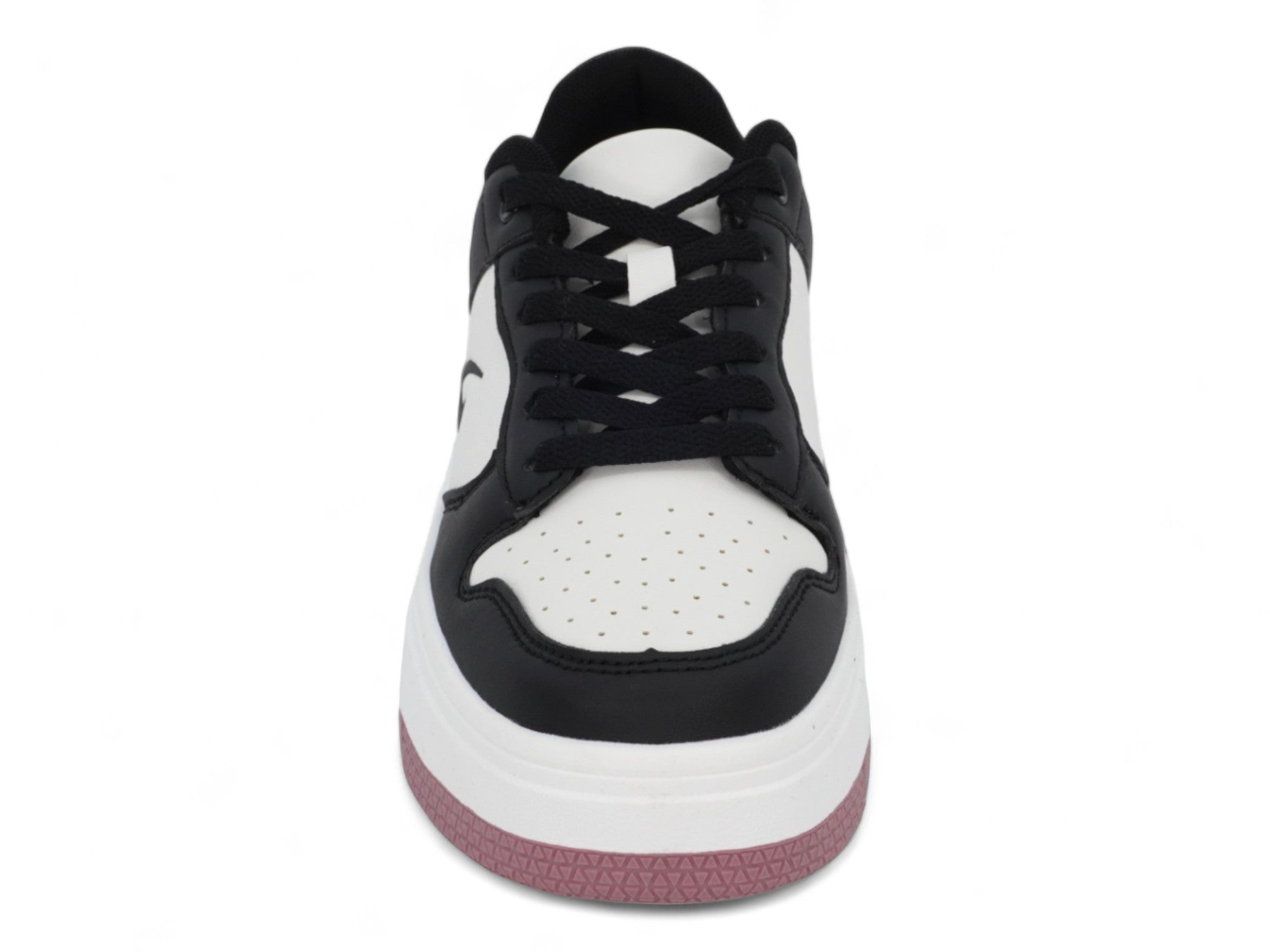 Women's Black & Mauve Platform Court Sneaker