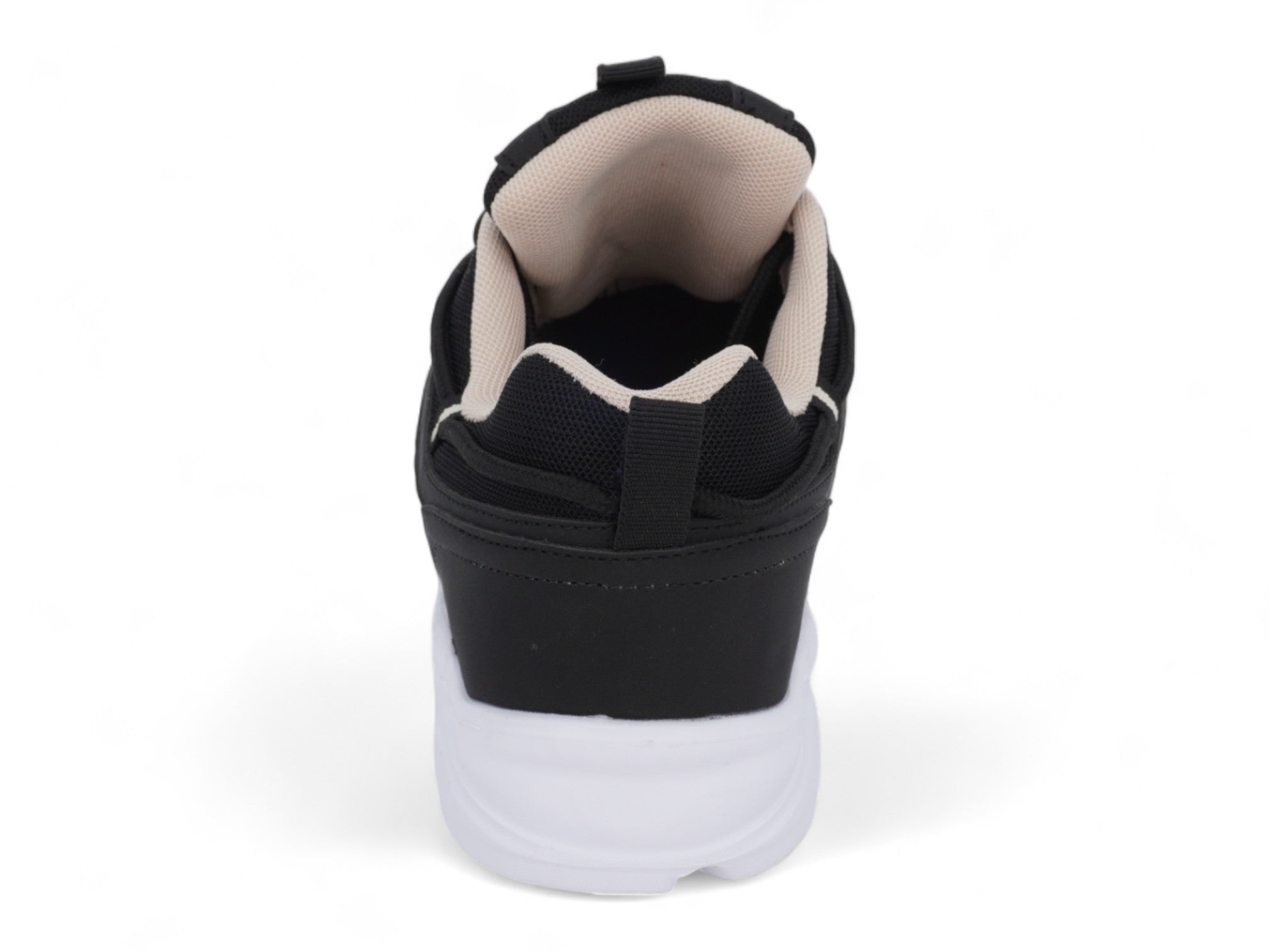 Women's Black & Beige Chunky Bungee Sneaker