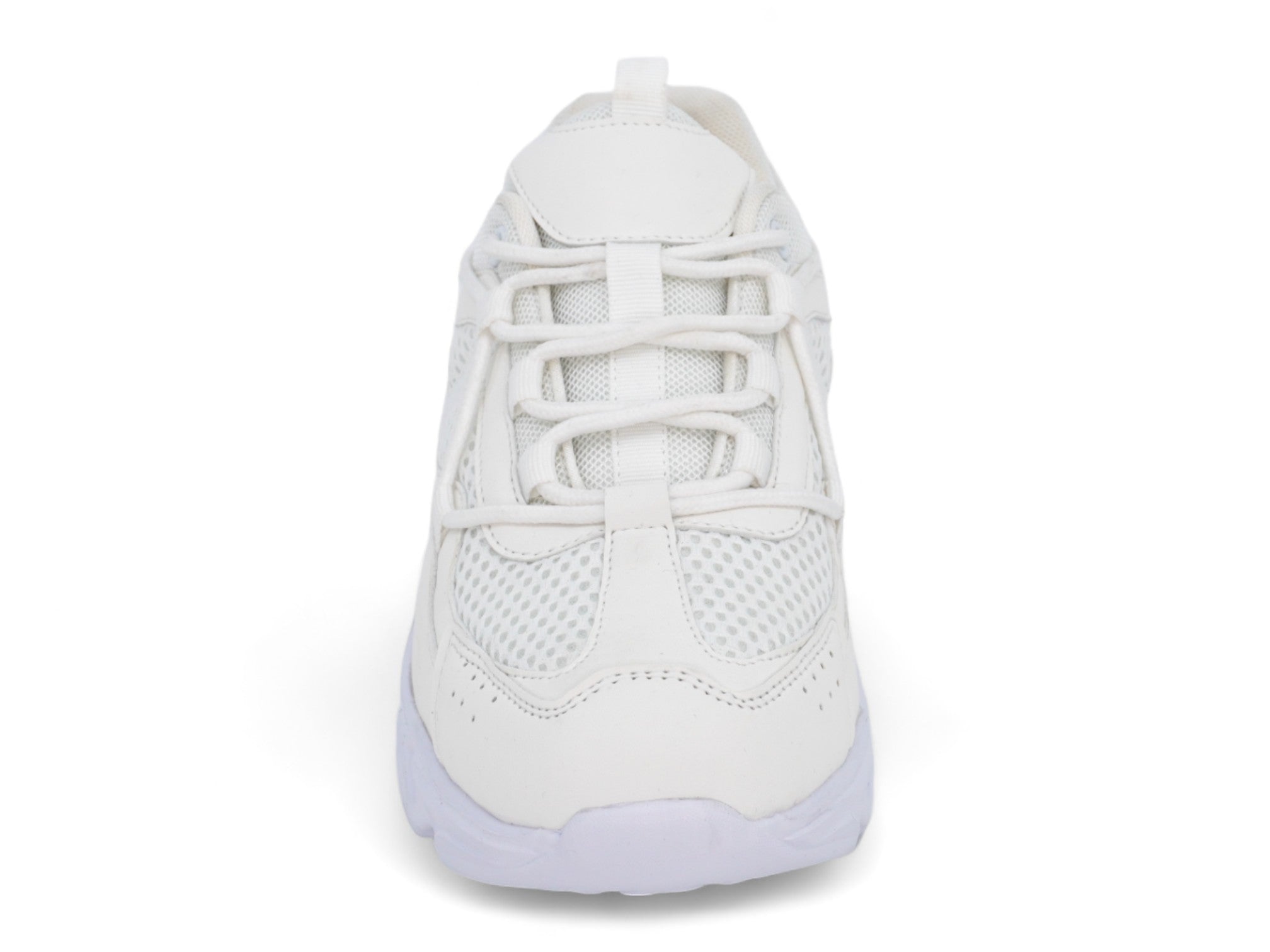 Women's White Chunky Bungee Sneaker