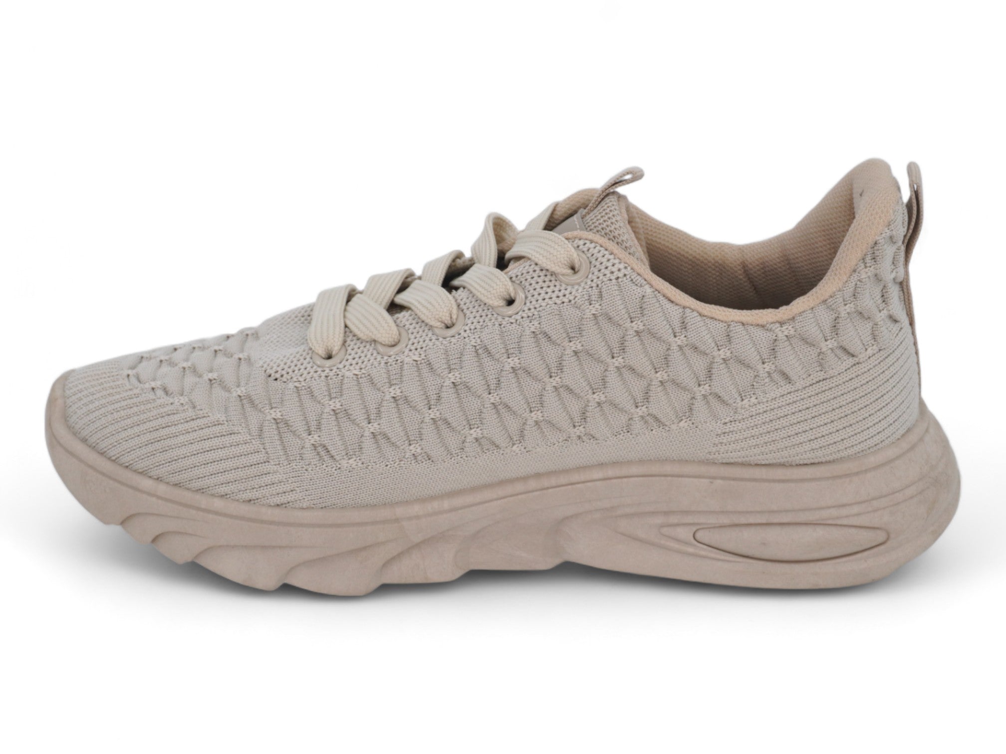 Women's Nude Textured Flyknit Sneaker
